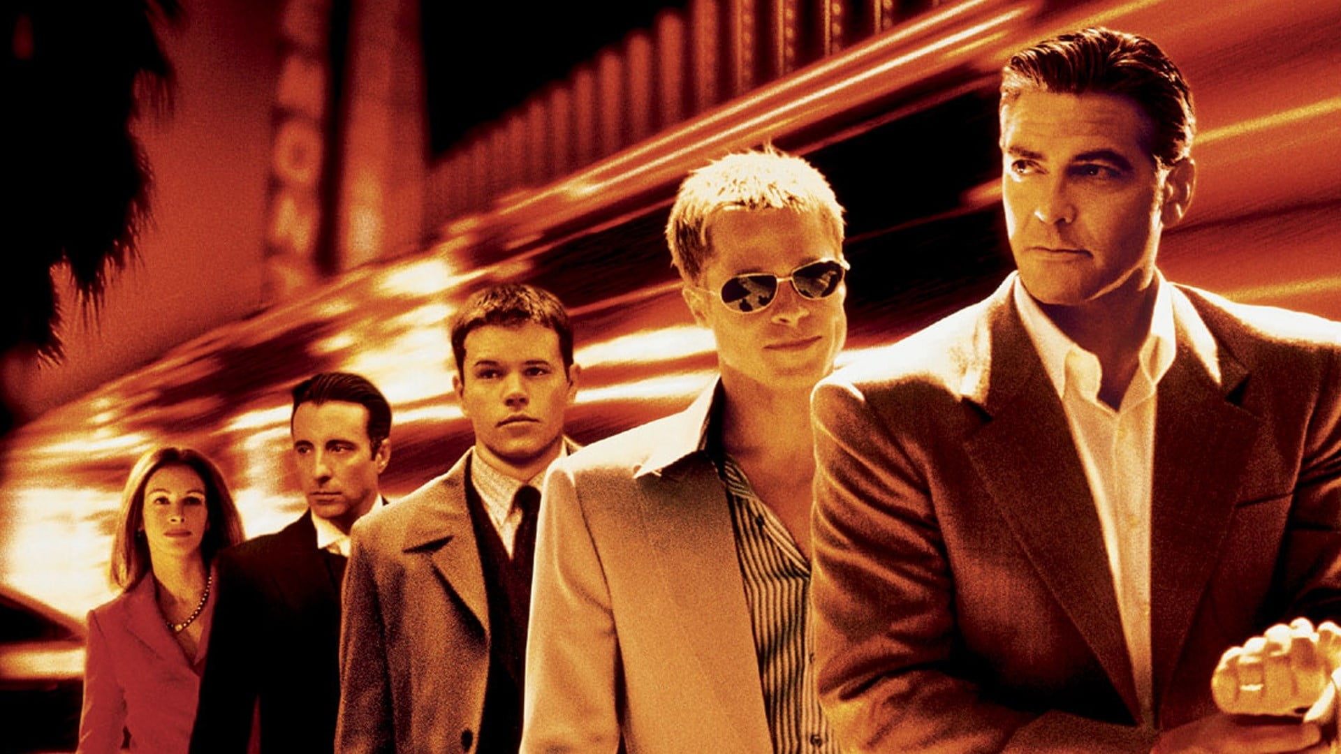 fashion, nightlife, smiling, business, young men, George clooney, men, togetherness, Matt damon, males, group of people, front view, architecture, Brad pitt, HD Wallpaper