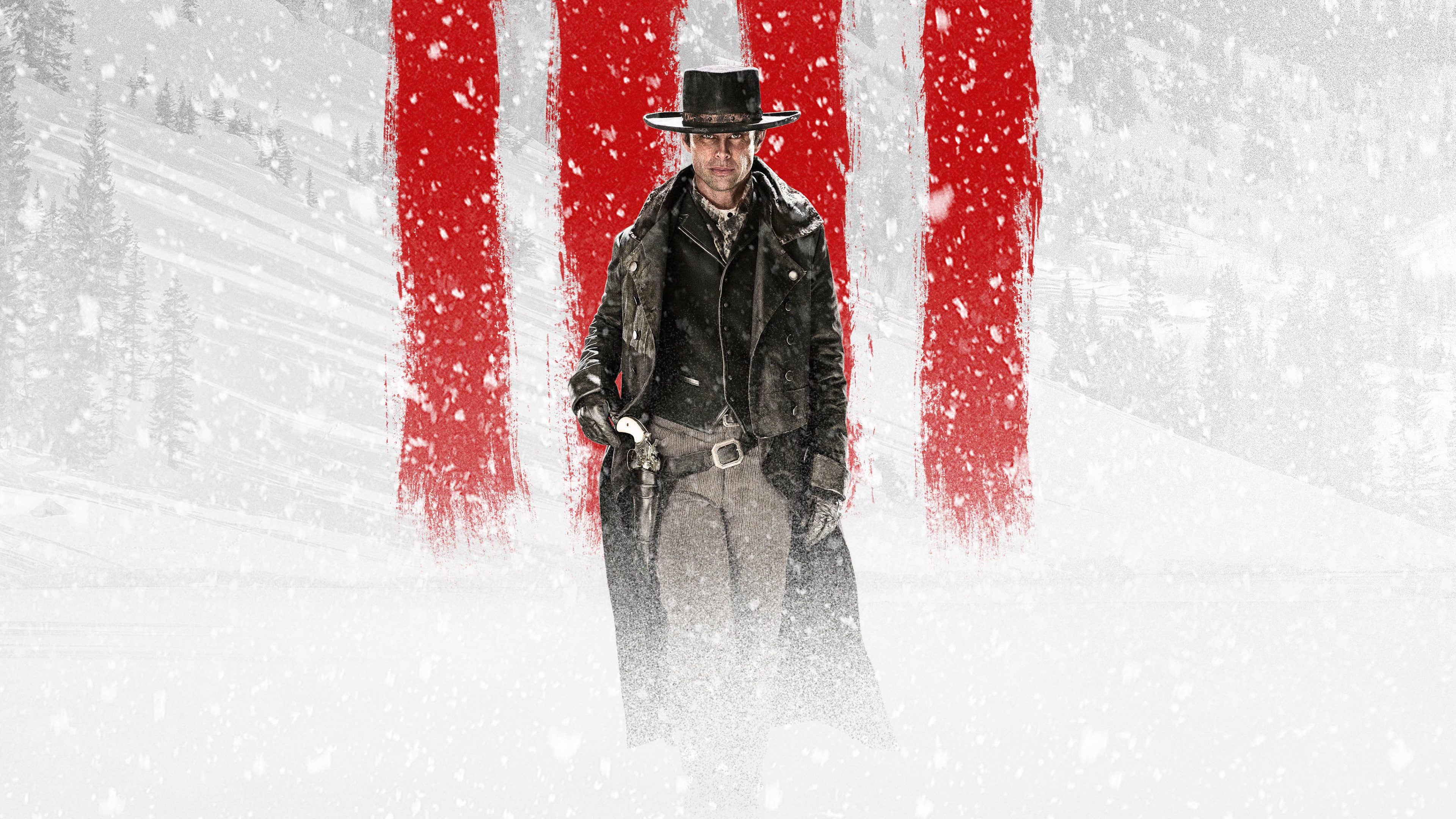 business person, Hateful, day, outdoors, Walton, Goggins, front view, full length, snowing, architecture, well-dressed, males, businessman, 4K, motion, HD Wallpaper