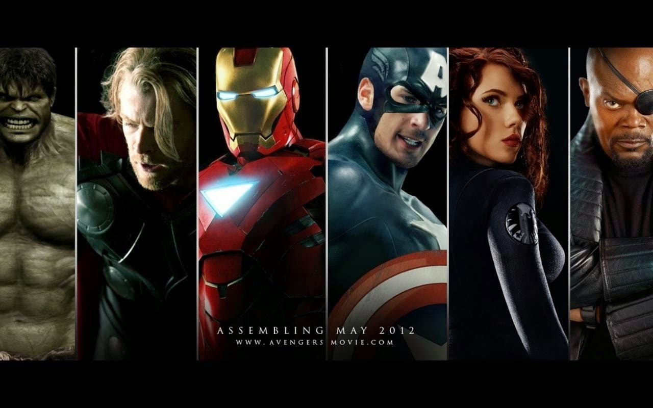 hulk, 720P, Nick Fury, Iron man, Captain America, Black Widow, thor, The Avengers, HD Wallpaper