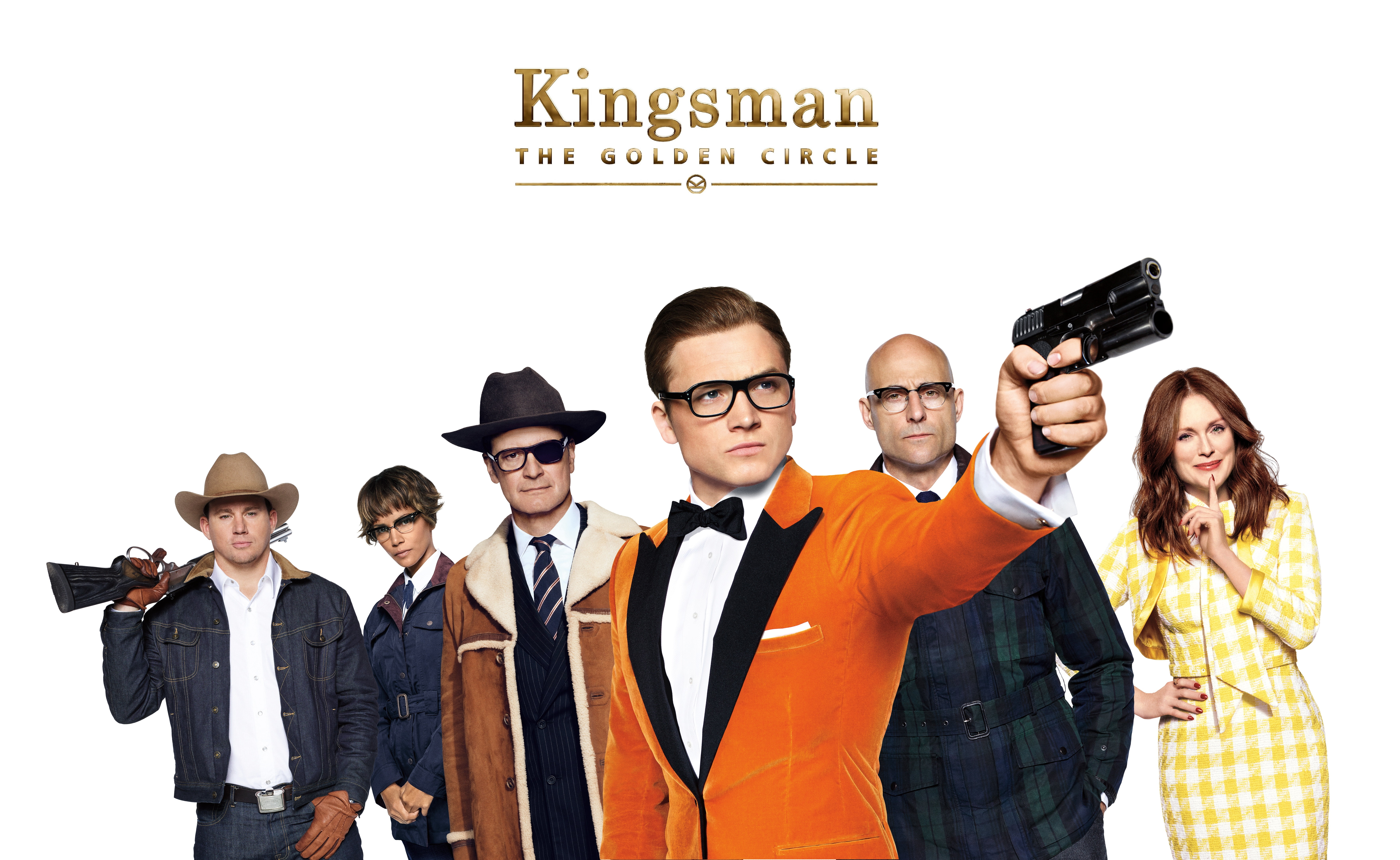 Julianne Moore, Colin Firth, Movie, Channing Tatum, Kingsman: The Golden Circle, Mark Strong, 5K, Taron Egerton, Halle Berry, HD Wallpaper
