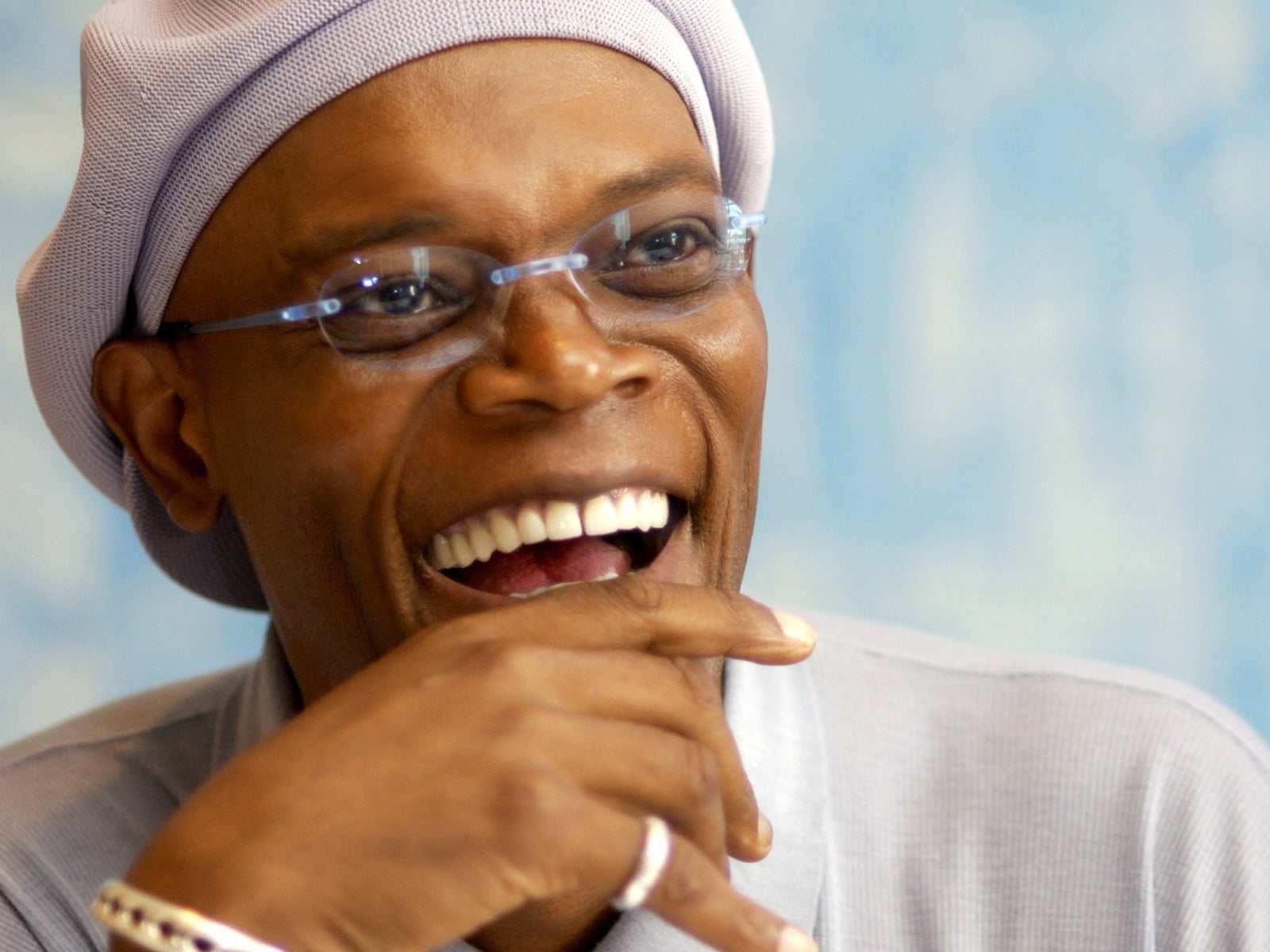 portrait, cheerful, mouth open, mouth, adults Only, celebrity, adult, men, body part, positive Emotion, human Face, occupation, samuel l jackson, human Head, HD Wallpaper
