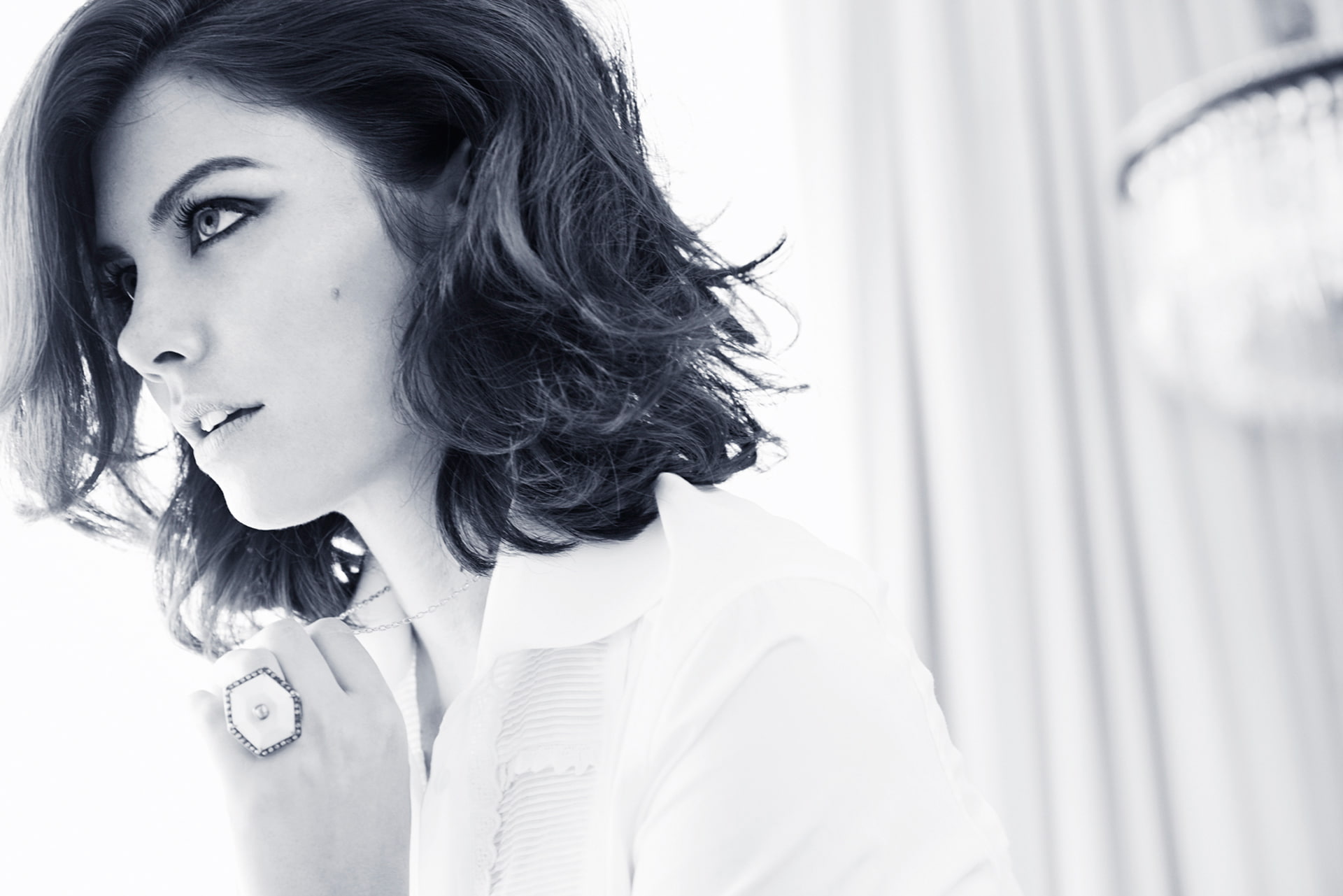 women, Lauren Cohan, 1080P, face, actor, HD Wallpaper