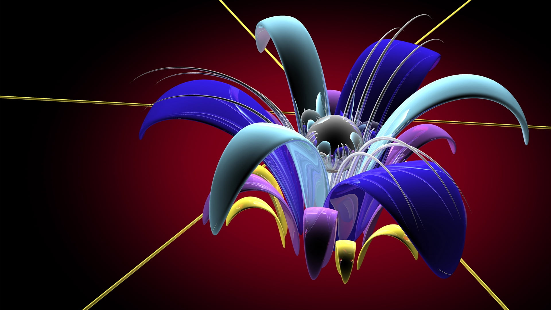 illustration, no people, indoors, backgrounds, 1080P, digital, variation, blue, studio shot, three-dimensional Shape, computer Graphic, mixing, abstraction, HD Wallpaper