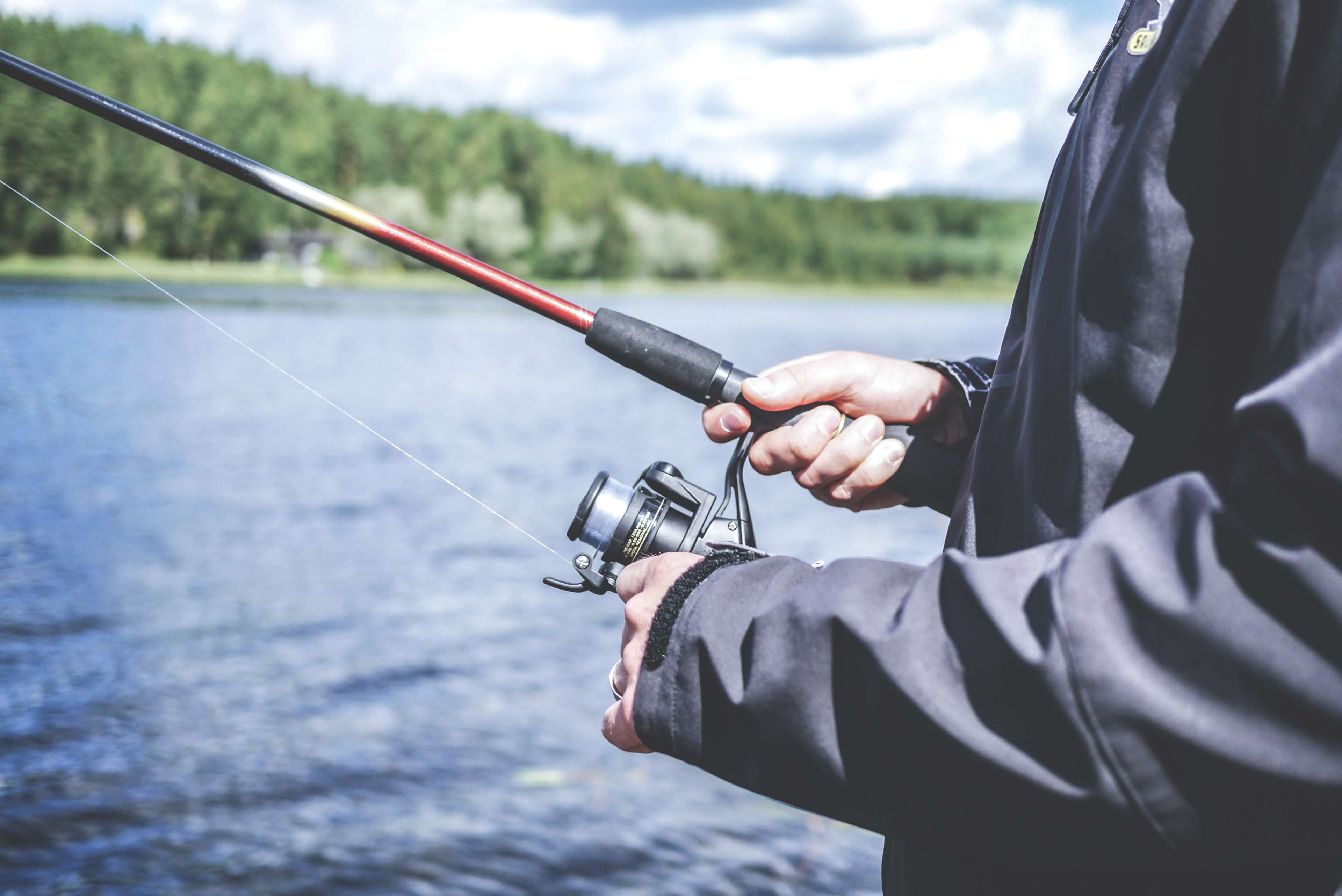 recreation, people, lake, person, day, lifestyle, 4K, hobby, leisure activity, fishing rod, focus on foreground, standing, fishing pole, water, human limb, HD Wallpaper