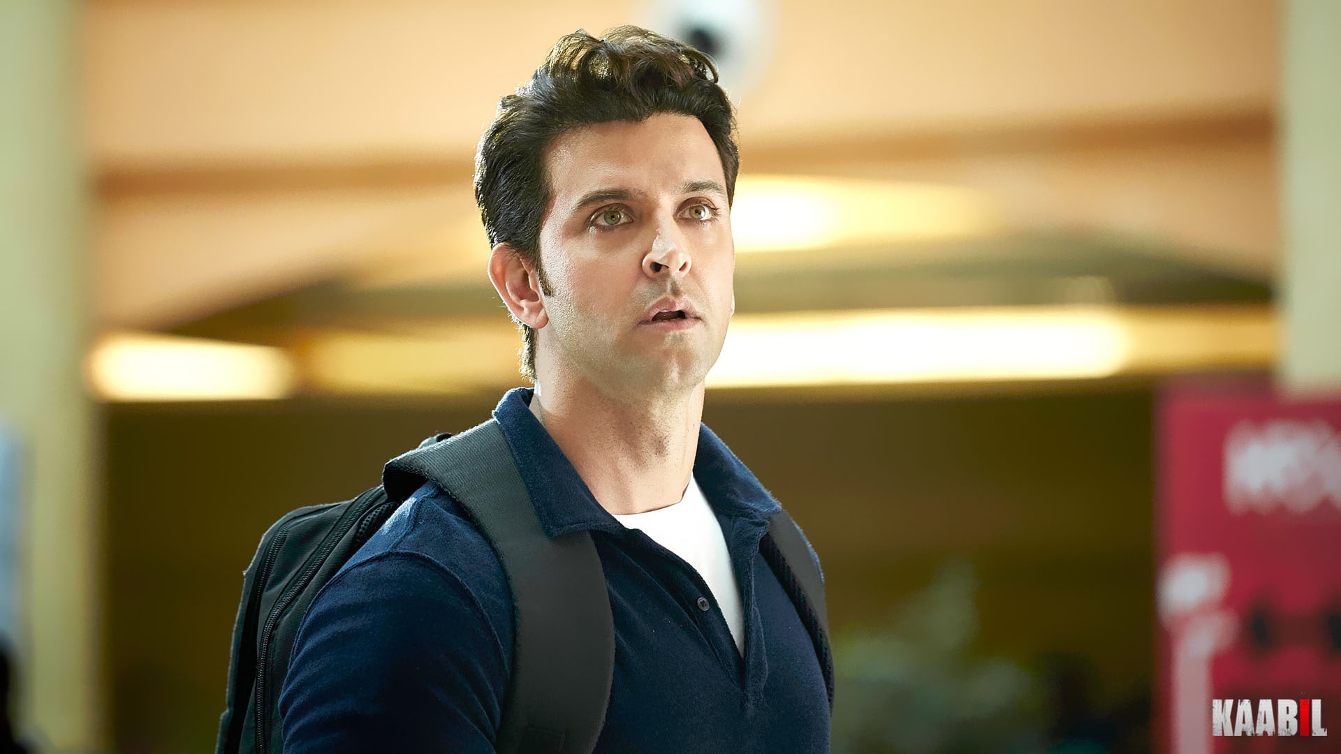 Bollywood, wearing, Kaabil, polo, closeup, man, blue, shirt, photography, Hrithik Roshan, 2017, 1080P, HD Wallpaper