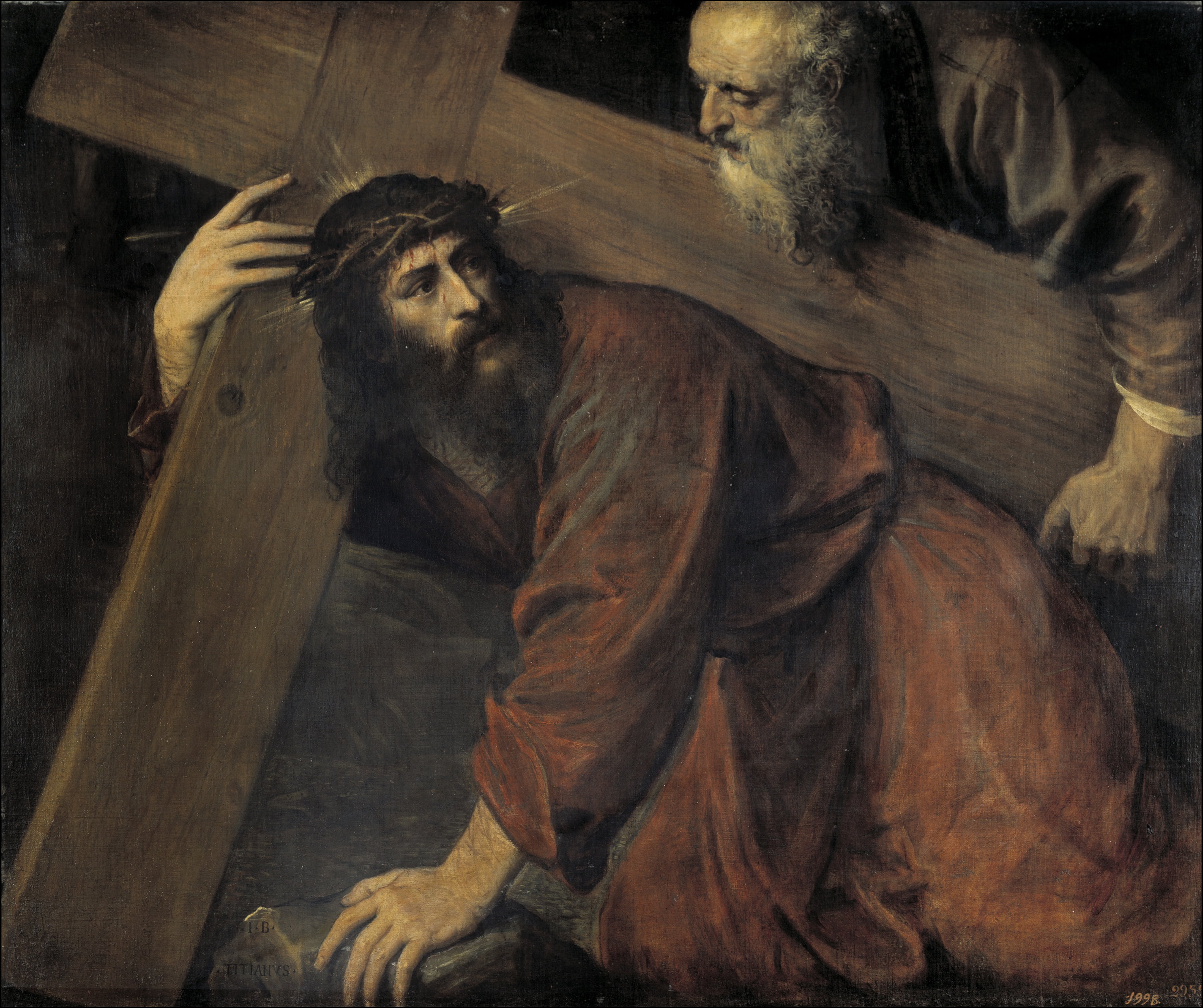 2K, 1565, Christ and Simon Kininase, Titian Vecellio, HD Wallpaper