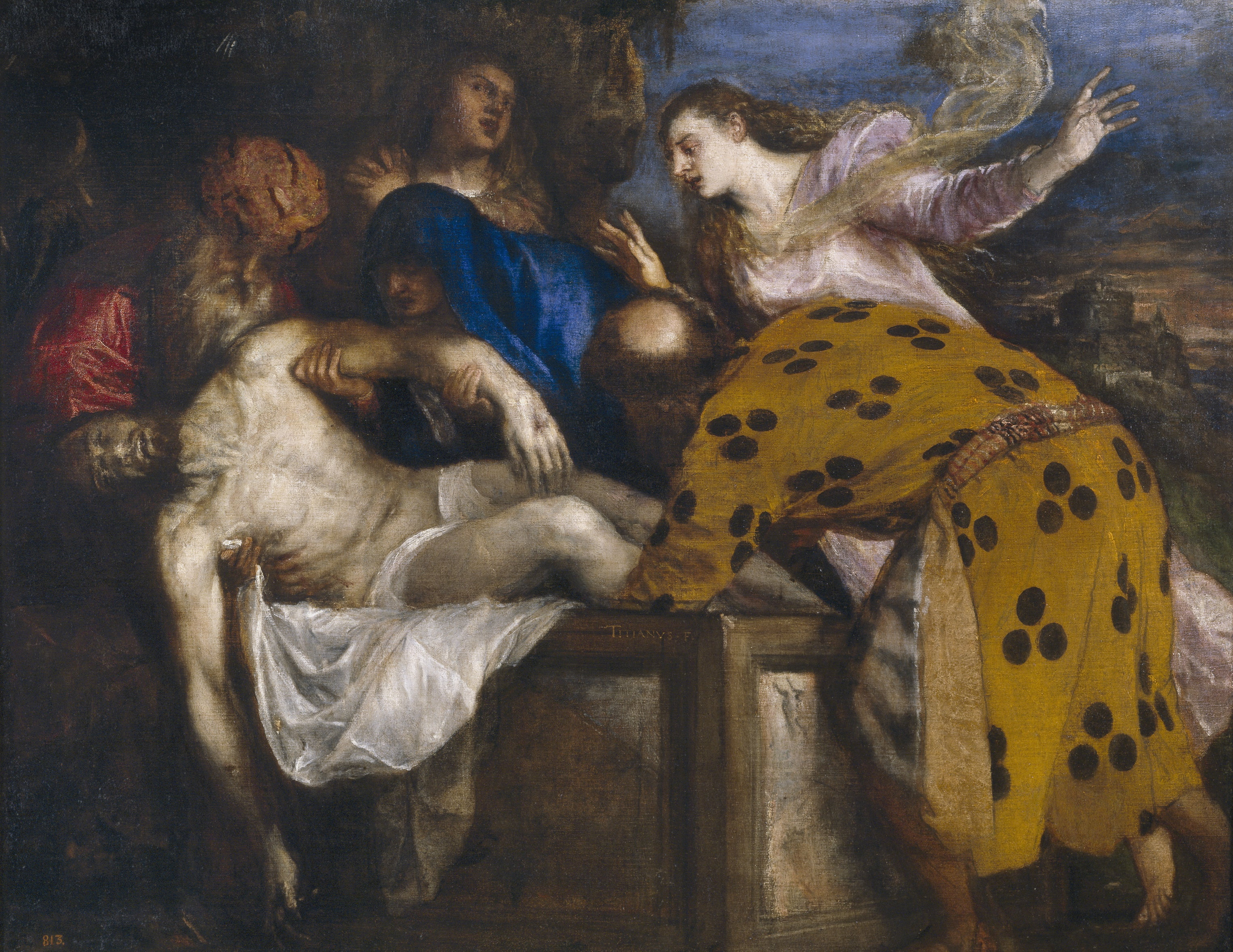 Entombment, 1572, Jesus Christ, Titian Vecellio, 2K, HD Wallpaper