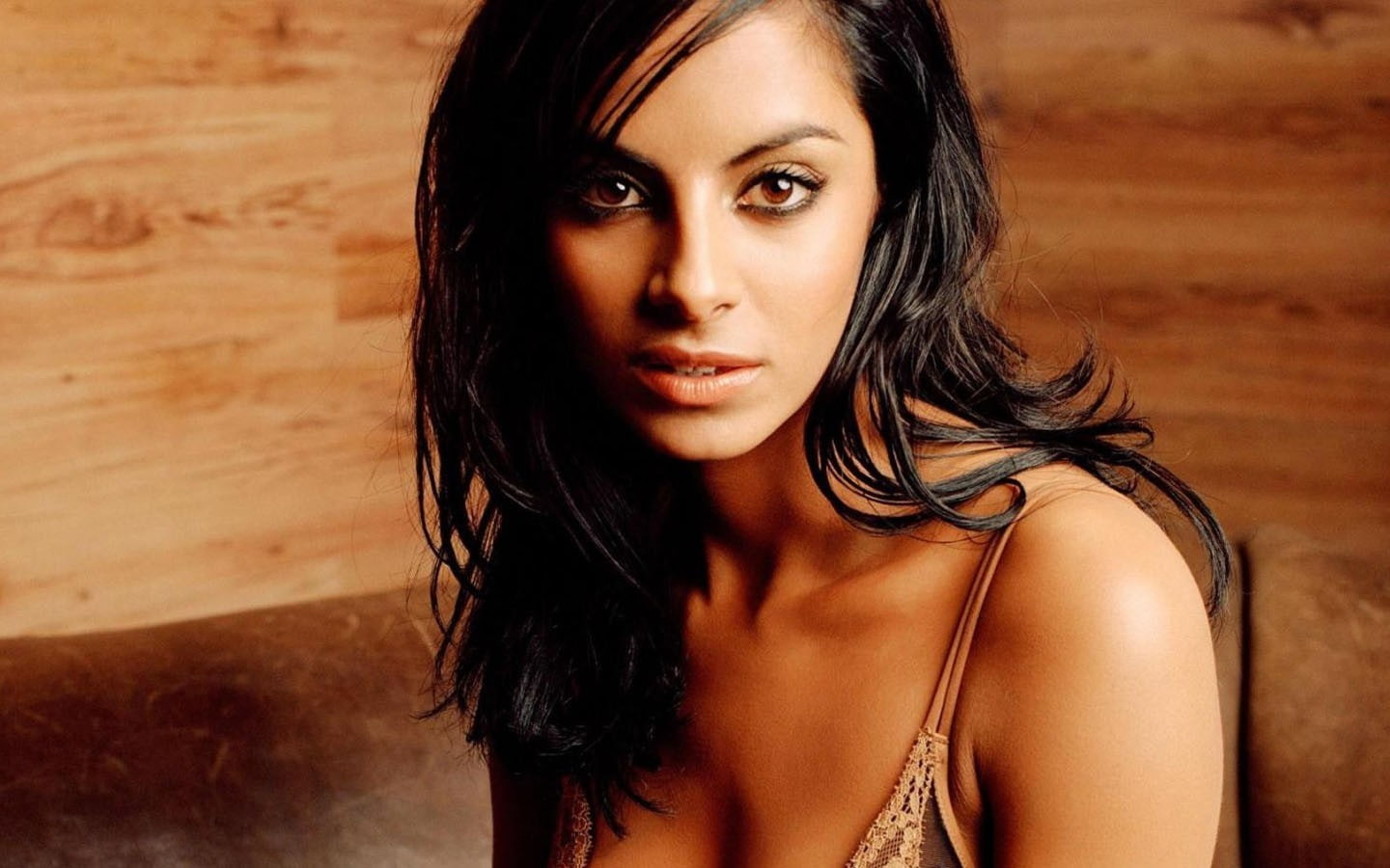 adult, indoors, 720P, model, one person, headshot, face, women, fashion, young adult, Collien Ulmen-Fernandes, front view, real people, looking at camera, HD Wallpaper