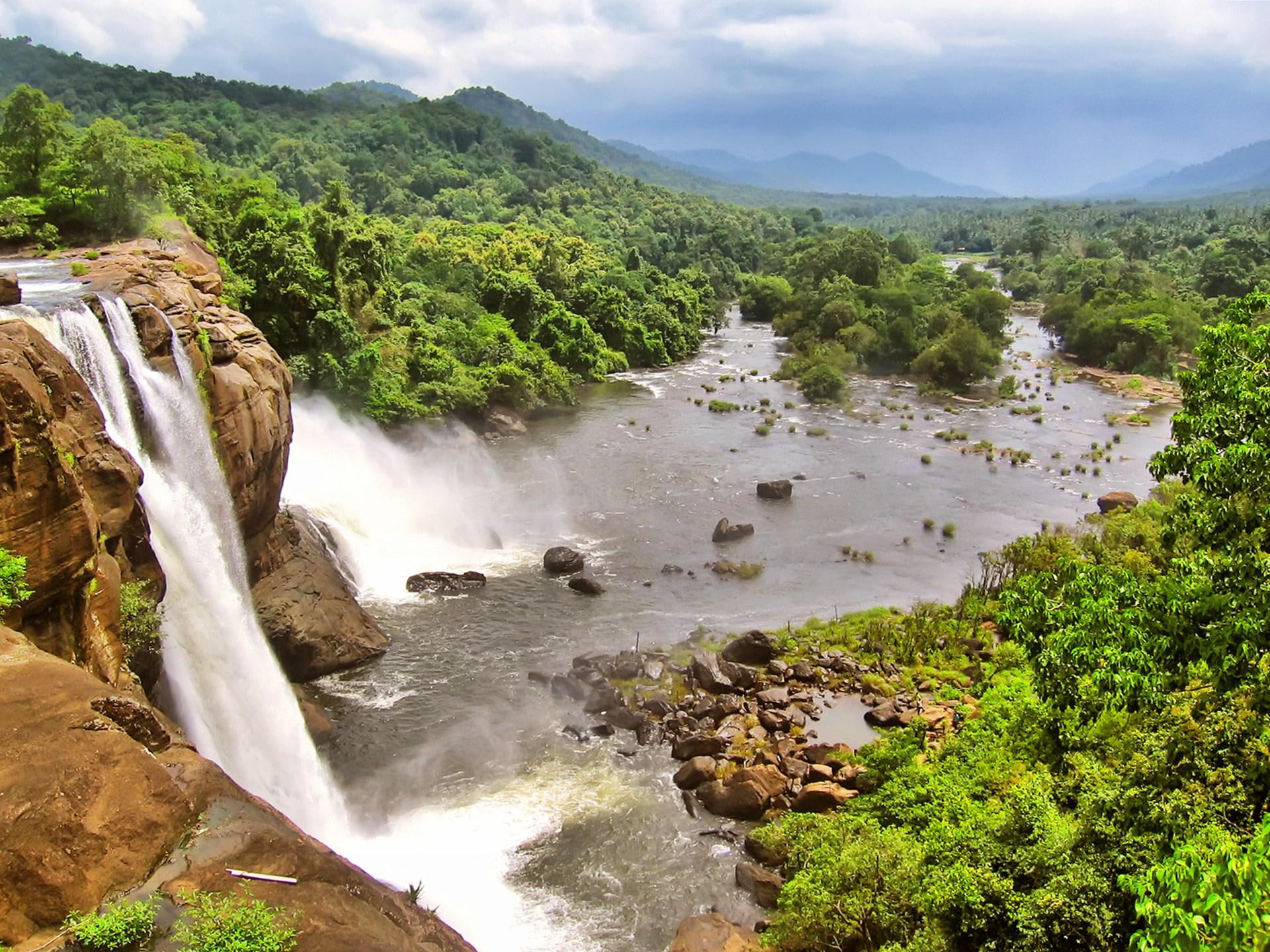 nature, 1920x1440, 1080P, waterfalls, athirapally, HD Wallpaper