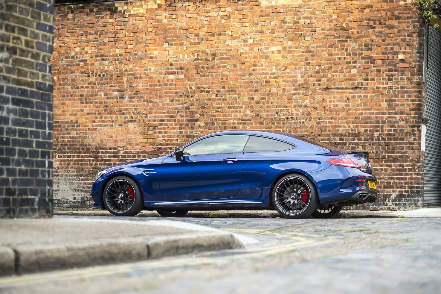 mercedes, (c205), coupe, amg, 720P, blue, uk-spec, c63, cars, 2016, HD Wallpaper