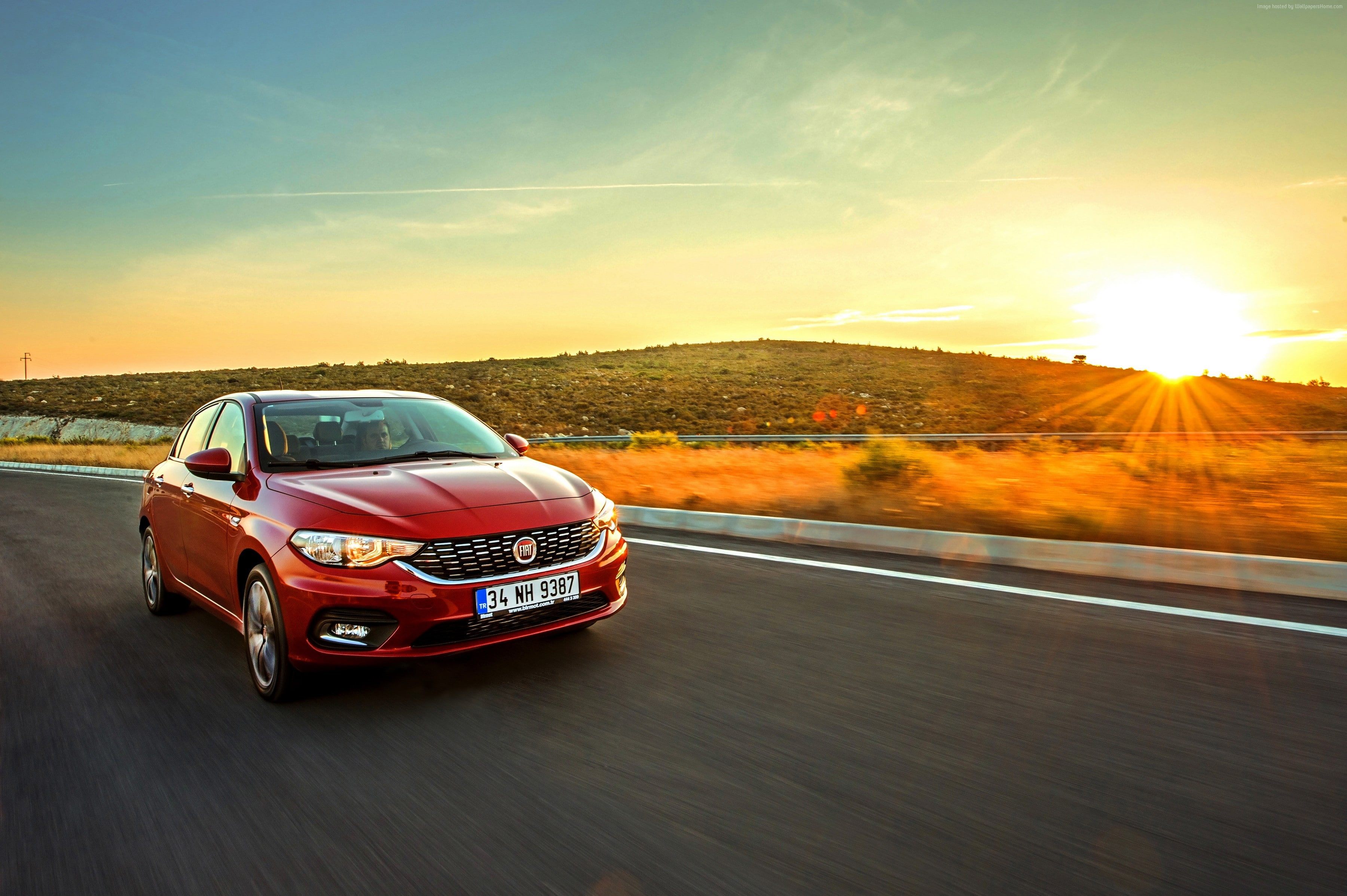 red, Fiat Egea, 2K, HD Wallpaper