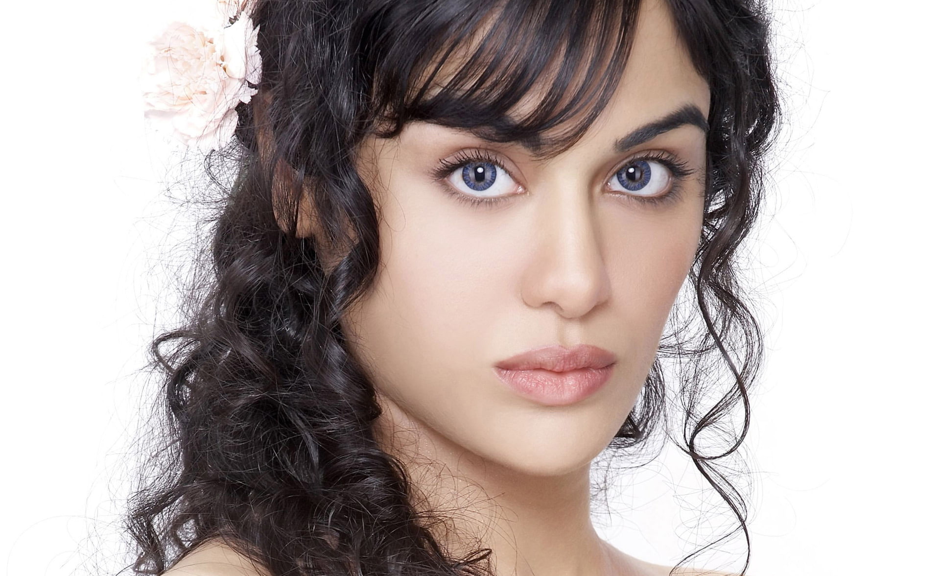 1080P, adah, eyes, sharma, blue, HD Wallpaper