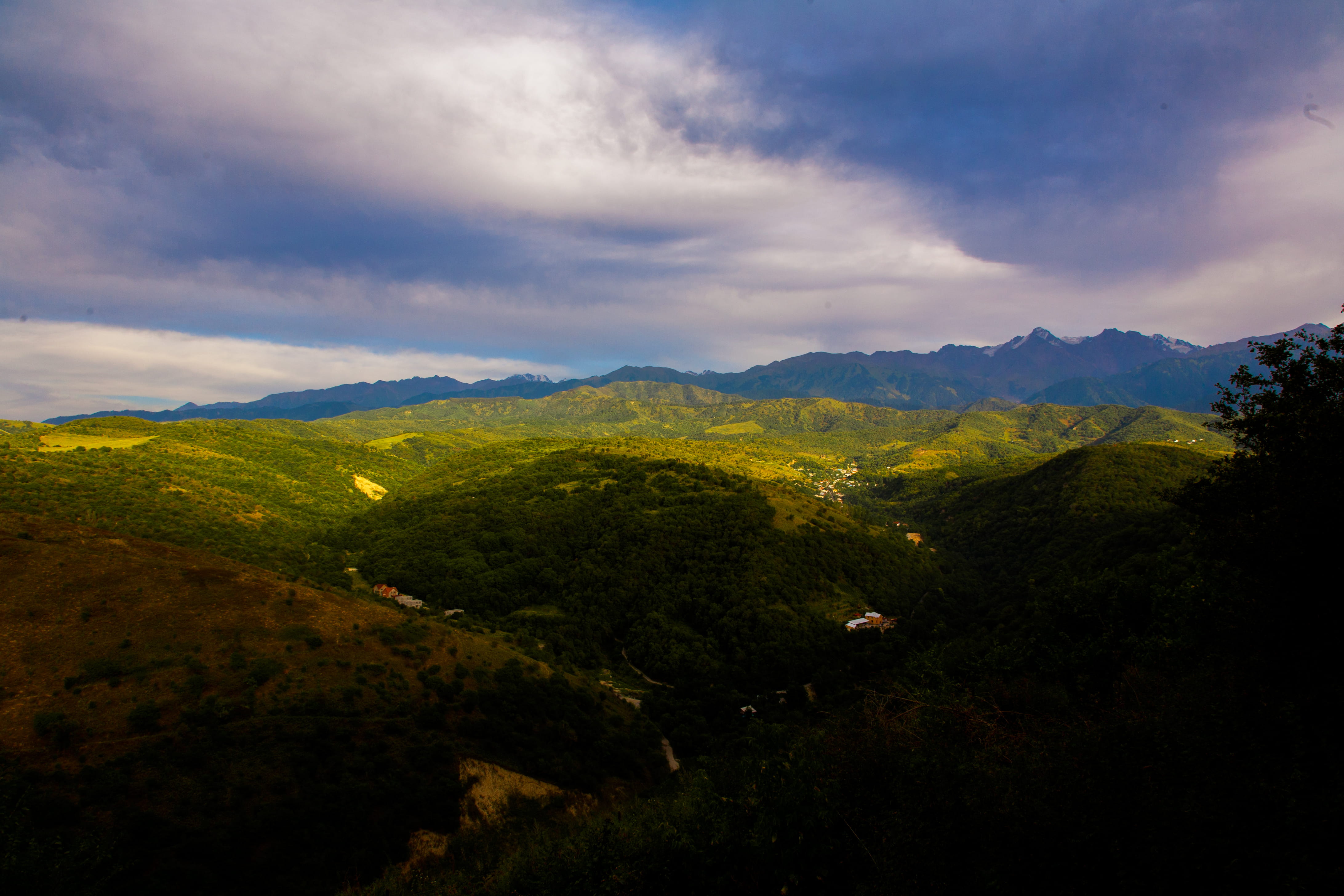 foothills of tien shan mountains, landscape, outdoors, non-urban scene, no people, 4K, mountain, nature, growth, scenics - nature, beauty in nature, tranquil scene, HD Wallpaper
