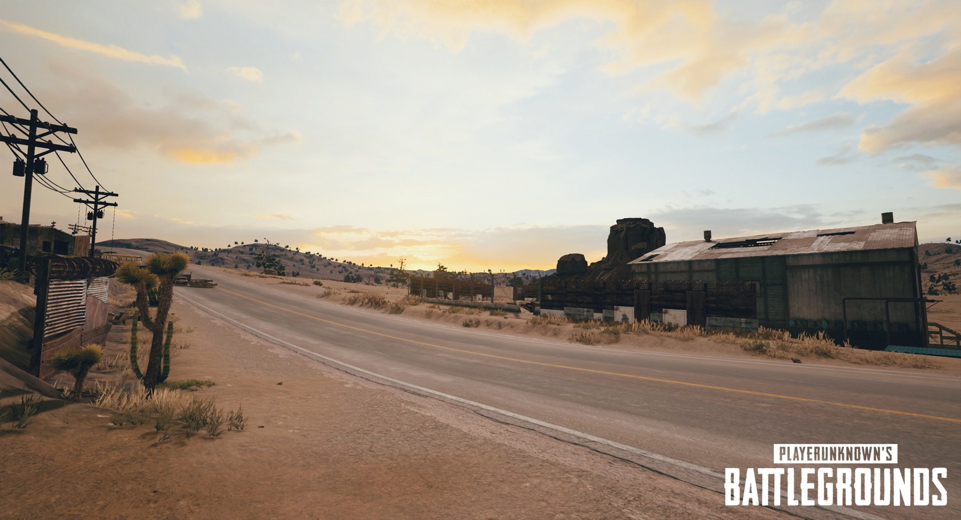 built structure, plant, cloud - sky, direction, sky, city, PlayerUnknowns Battlegrounds, sign, building, day, road, the way forward, 1080P, sunset, Video Game, HD Wallpaper