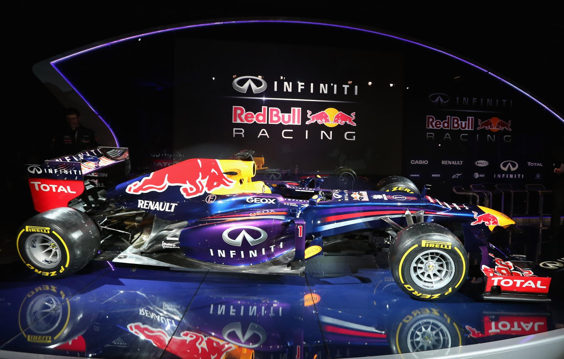 technology, multi colored, bull, rb, mode of transportation, racing, indoors, f, communication, illuminated, sign, no people, city, red, renault, land vehicle, HD Wallpaper