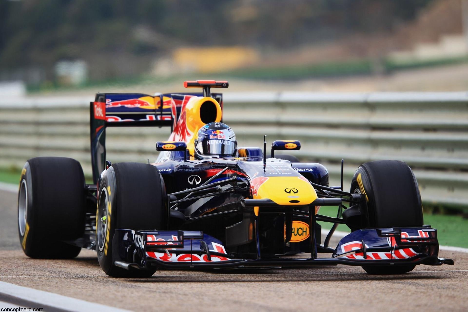 multi colored, bull, day, car, competitive sport, no people, sports race, f, wheel, rb, sport, racecar, choice, transportation, formula one racing, red, HD Wallpaper