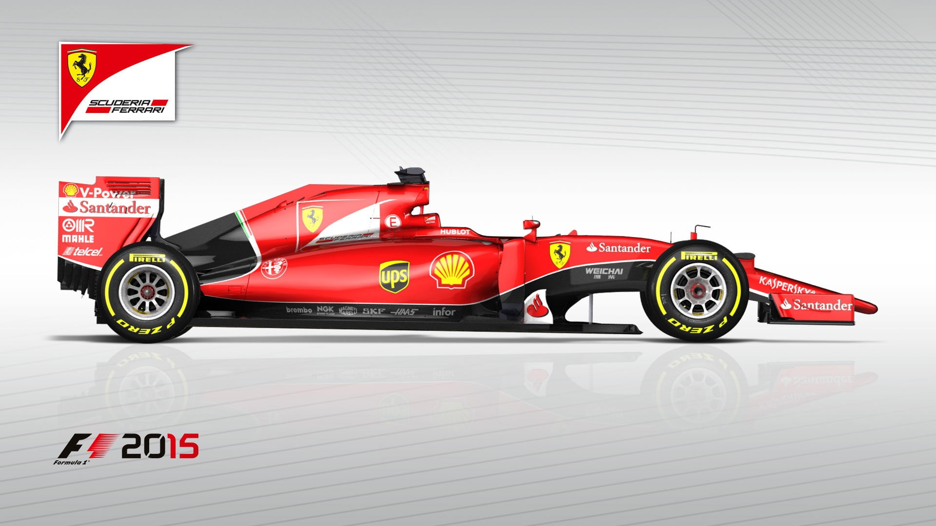 professional sport, mode of transportation, profile view, racecar, driving, motor vehicle, communication, warning sign, text, F1 2015, motor racing track, HD Wallpaper