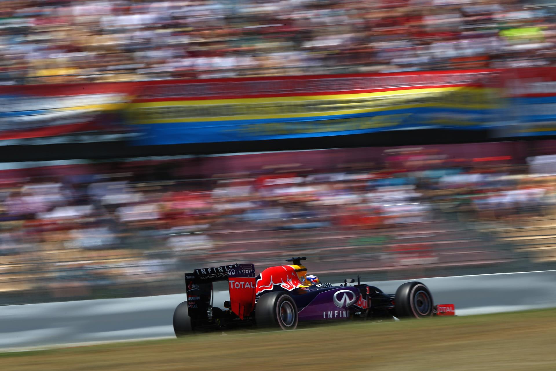 sports race, motor racing track, blurred motion, car, rb, speed, motorsport, 1080P, ricciardo, excitement, competition, outdoors, driving, mode of transportation, HD Wallpaper