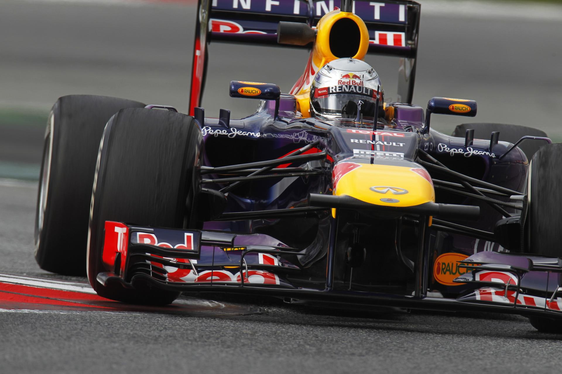 auto racing, 1080P, test, speed, land vehicle, car, wheel, bull, vettel, sports race, one, rb, racecar, sport, motor racing track, motorsport, competitive sport, HD Wallpaper