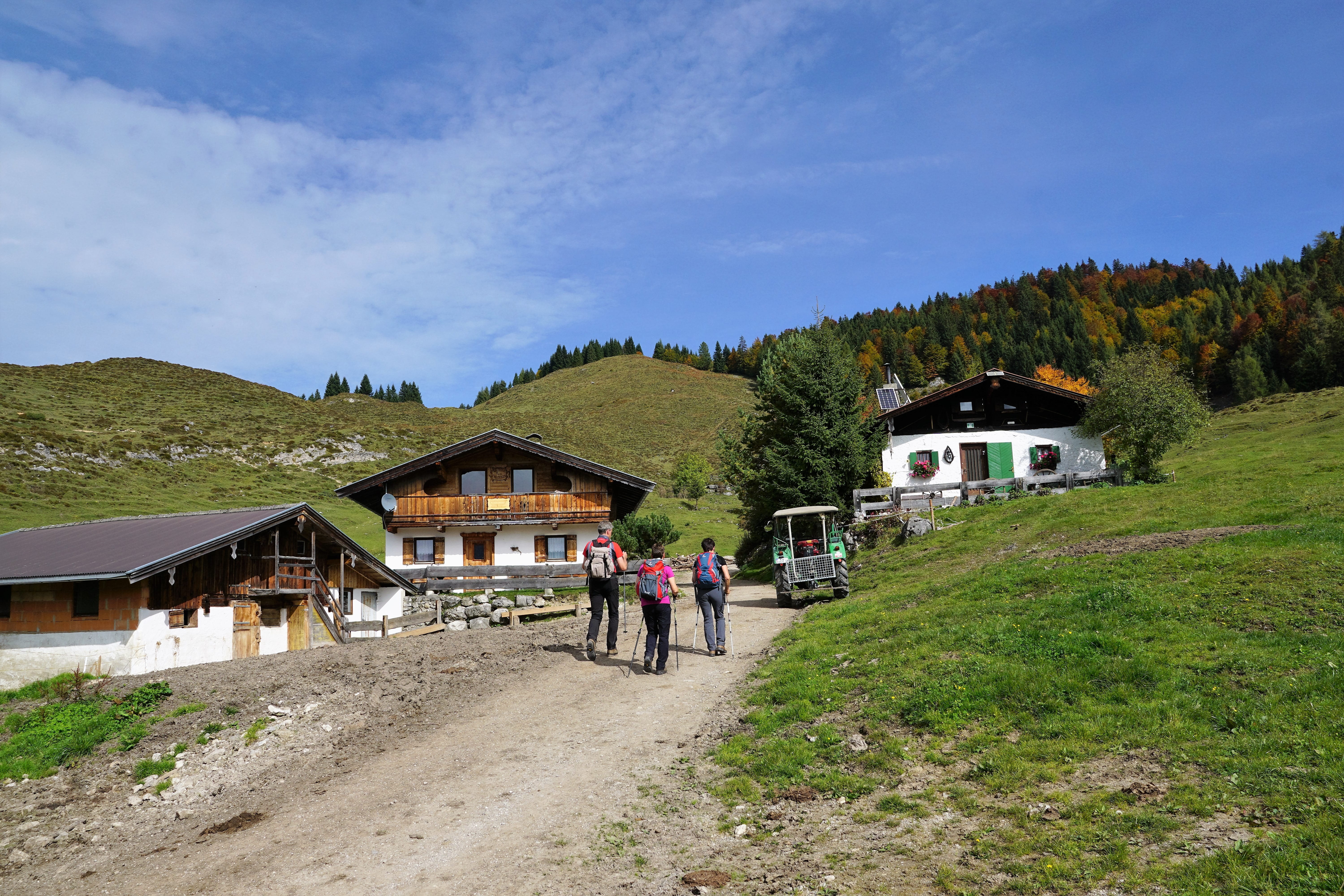 mood, nature, elmau, panorama, transportation, scheffau, stanglwirt, architecture, 5K, background image, building, bergsee, hill, footpath, alpine, tree, HD Wallpaper