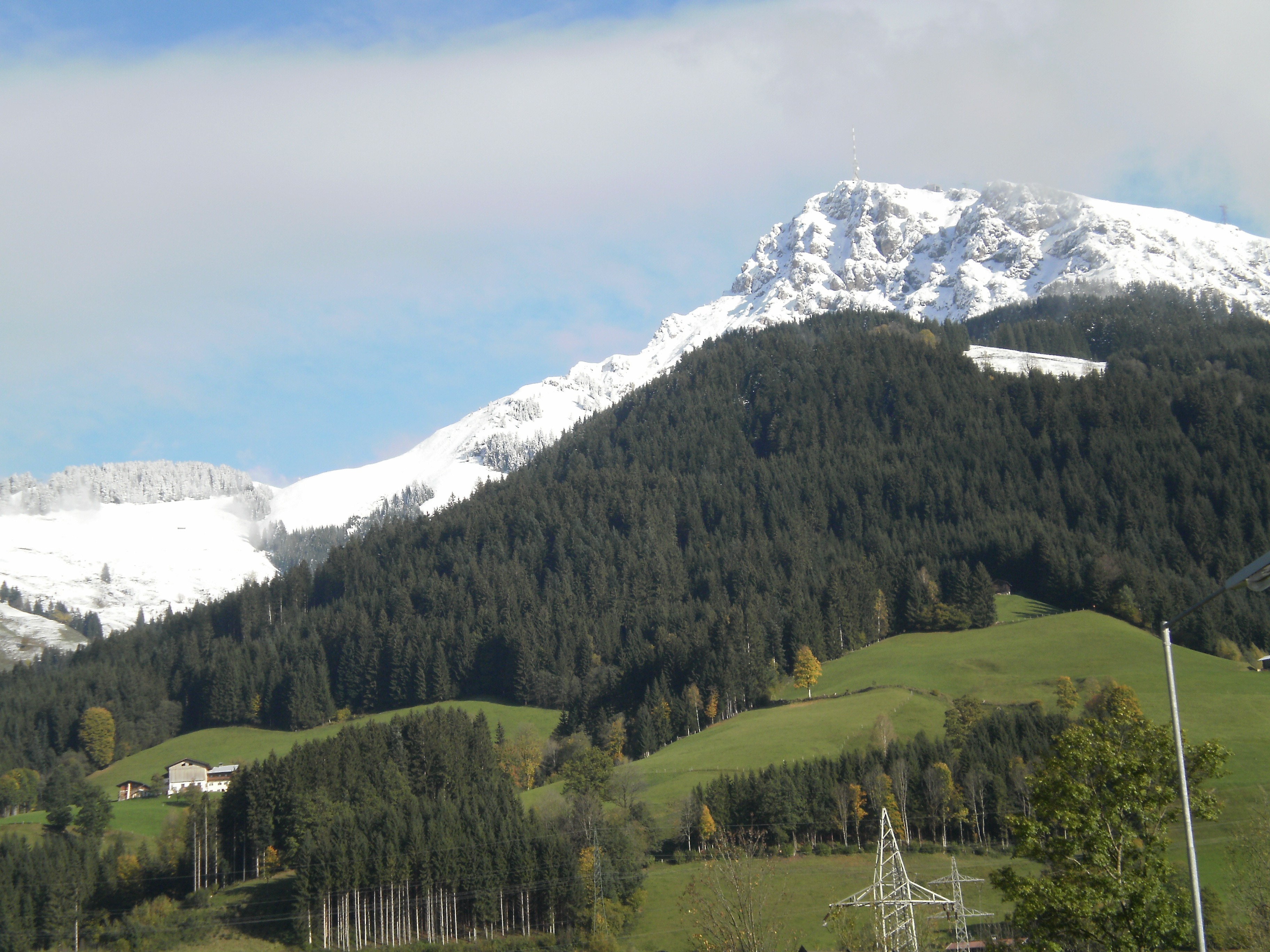 tranquil scene, beauty in nature, tree, mountain, scenics - nature, kitzbüheler horn, plant, mountain peak, snow, day, range, idyllic, tranquility, kitzbühel spring, HD Wallpaper