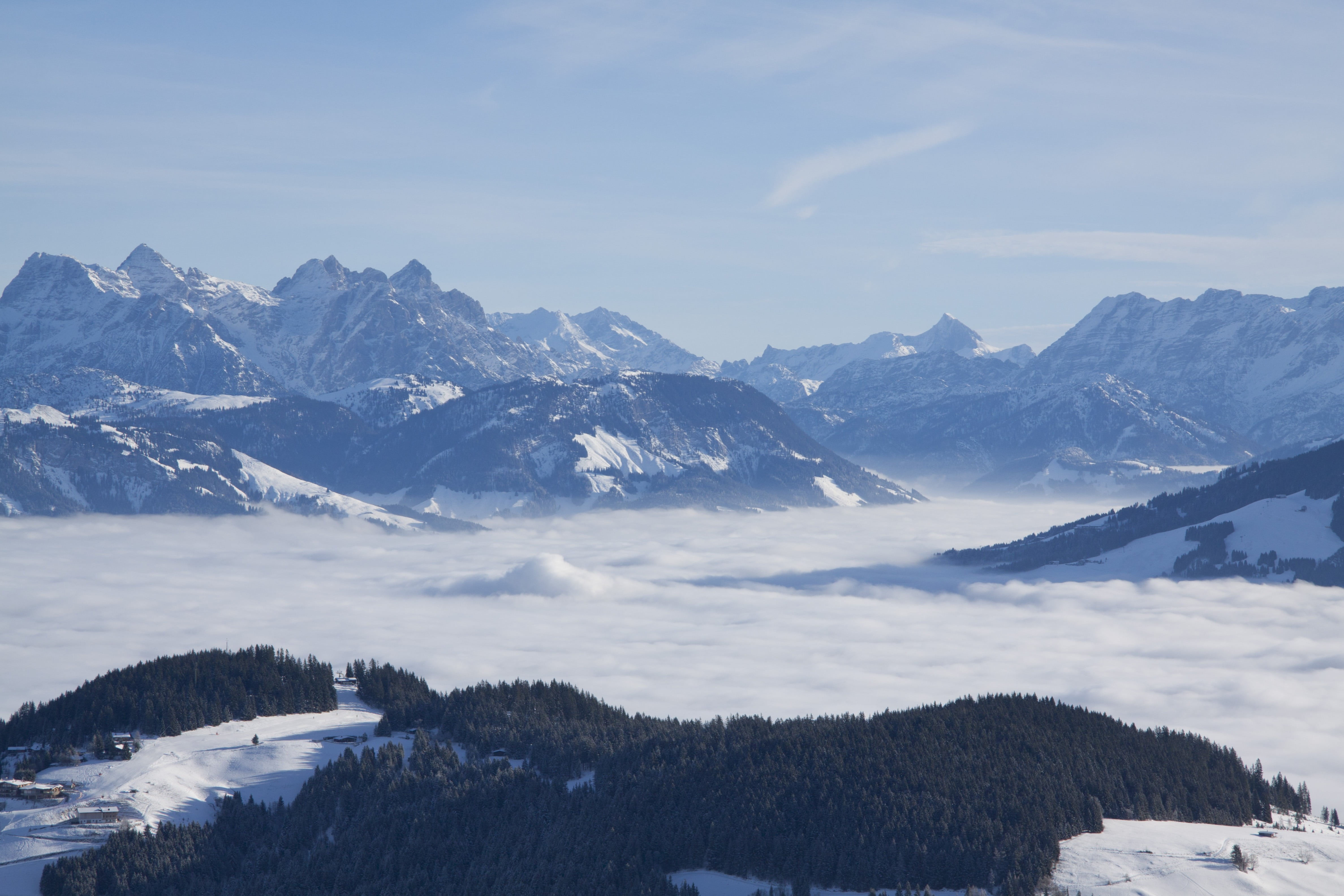 no people, photography, clouds, nature, european Alps, environment, scenics, tranquility, top, non-urban scene, tree, landscape, 4K, snow, day, idyllic, HD Wallpaper
