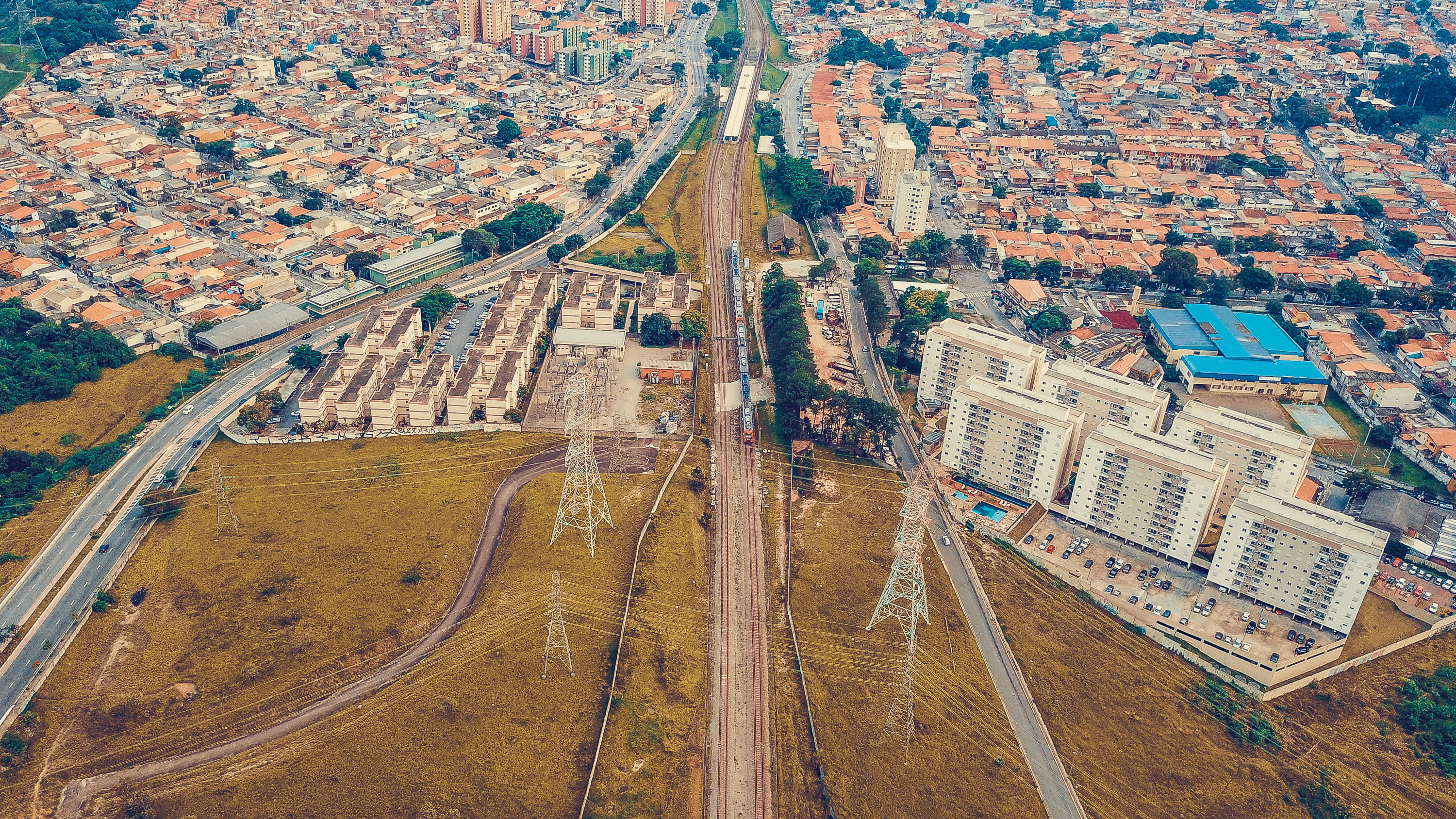 travel destinations, av. jair ribeiro da silva - interlagos, mode of transportation, building, way, aerial, urban, highway, neighborhood, day, scenery, HD Wallpaper