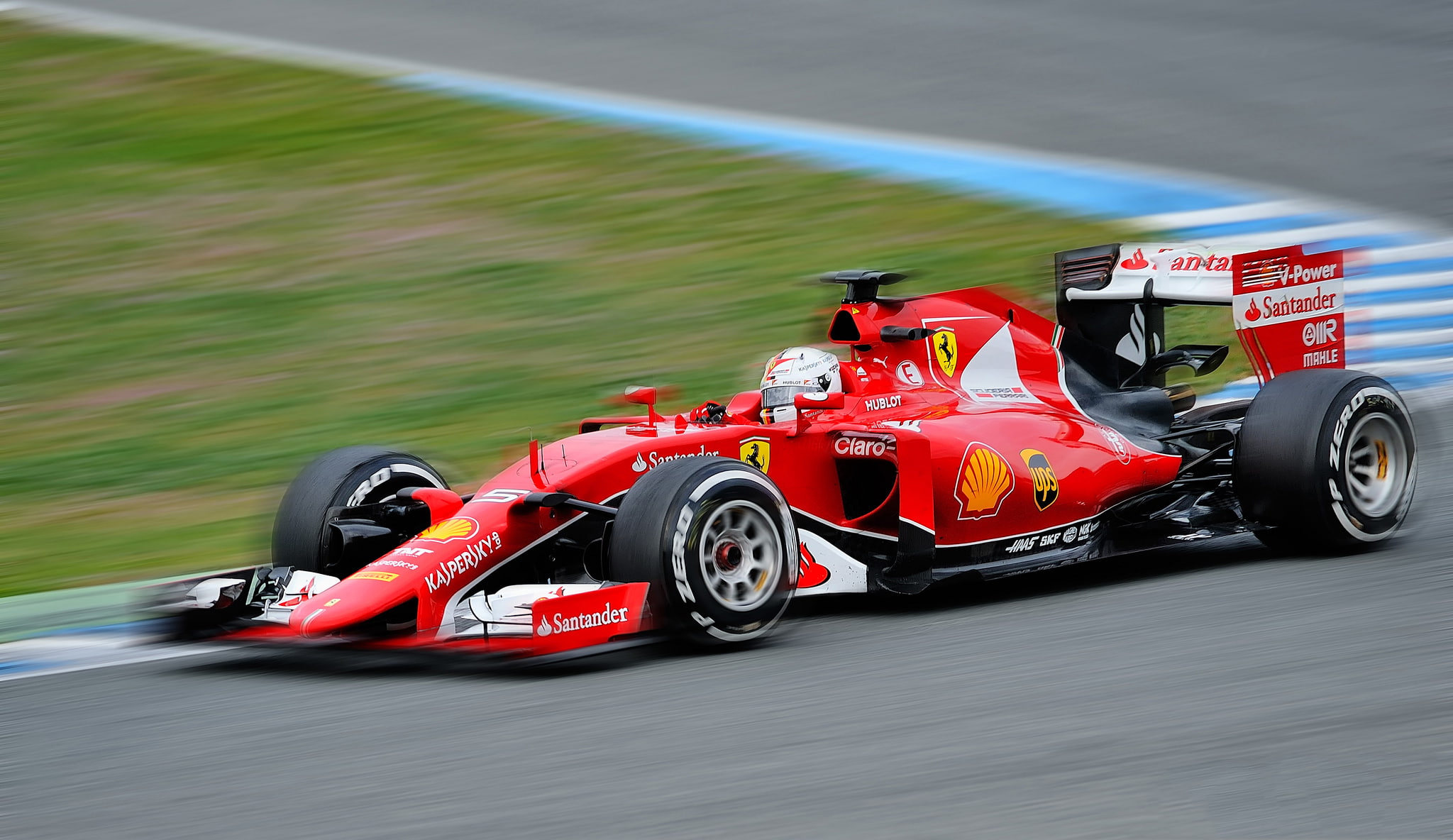 the car, Formula 1, Motorsport, 1080P, Scuderia Ferrari, Sebastian Vettel, race, HD Wallpaper