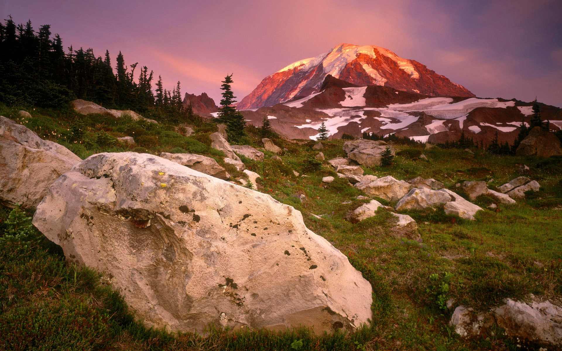 sunset, land, outdoors, solid, grass, mountain peak, mountain range, cloud - sky, no people, environment, rock - object, sky, scenics - nature, cool background photos nature scenes 1920x1200, HD Wallpaper