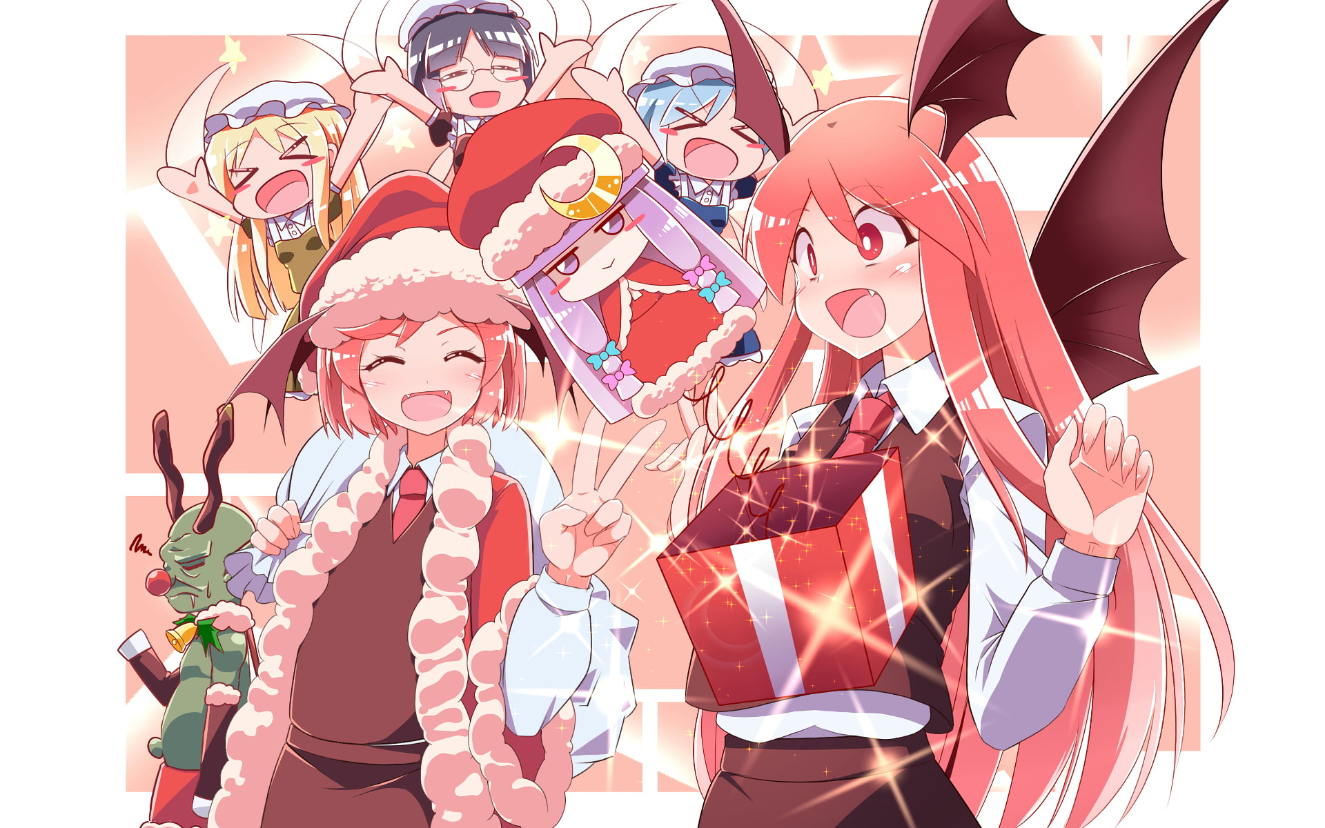 Patchouli Knowledge, 1080P, Touhou, Koakuma (Touhou), Hobgoblin (Touhou), Anime, HD Wallpaper