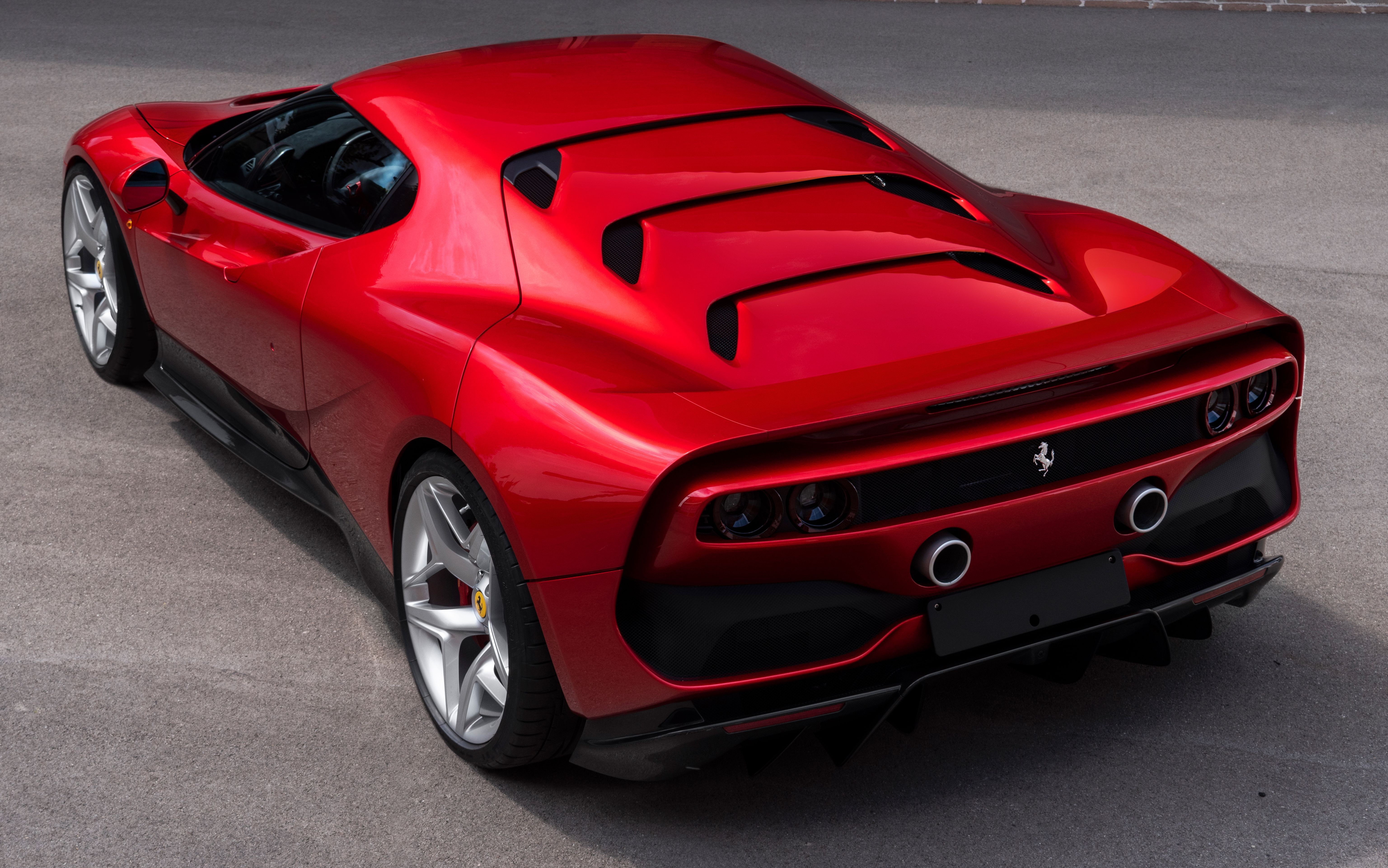 2018 Cars, car, convertible, mode of transportation, high angle view, luxury, 4K, land vehicle, shiny, stationary, road, city, day, motor vehicle, red, HD Wallpaper
