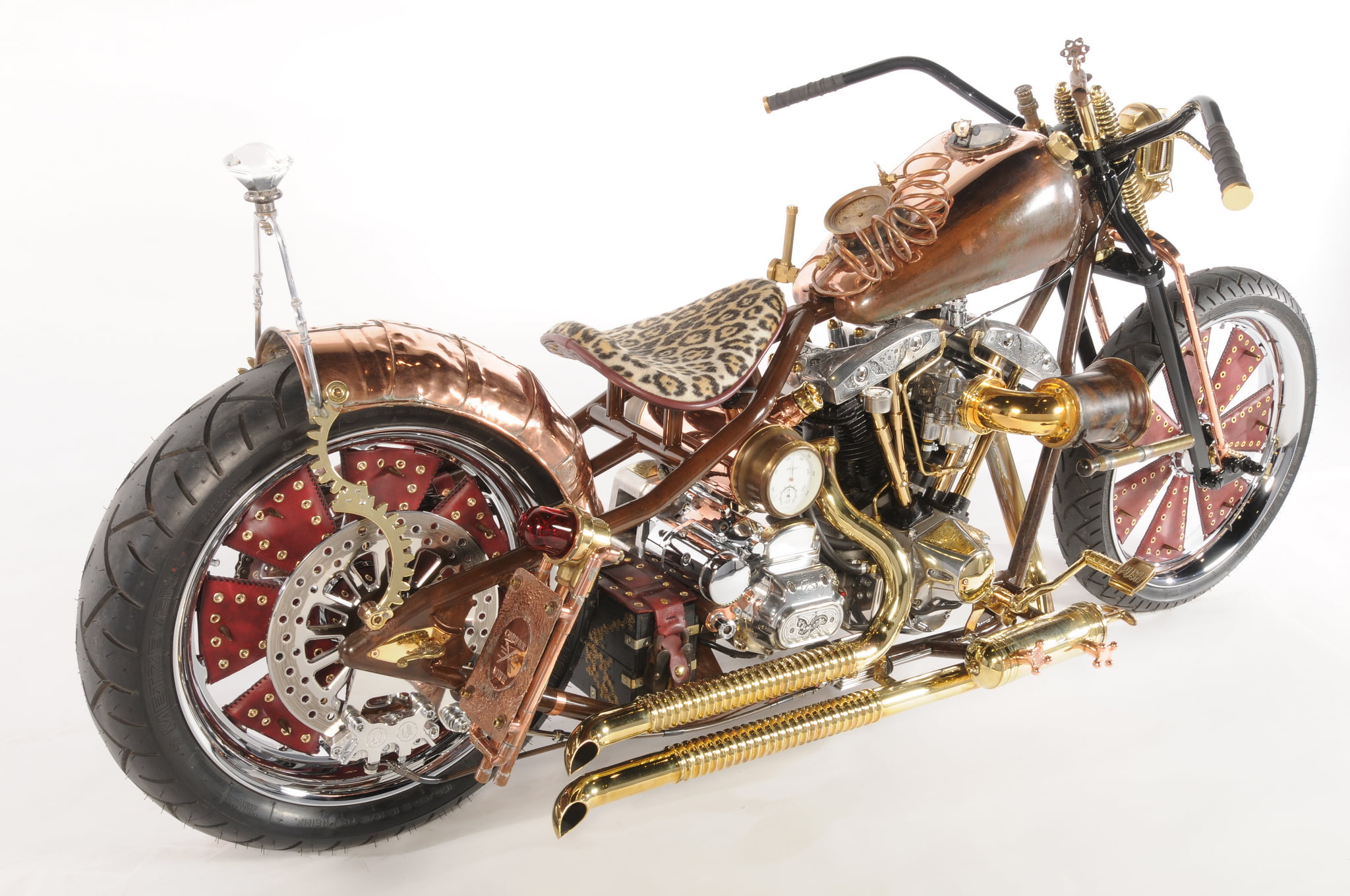 motorcycle, cyberpunk, design, large group of objects, indoors, musical instrument, style, brown, airbrushing, power, variation, music, choice, white background, HD Wallpaper
