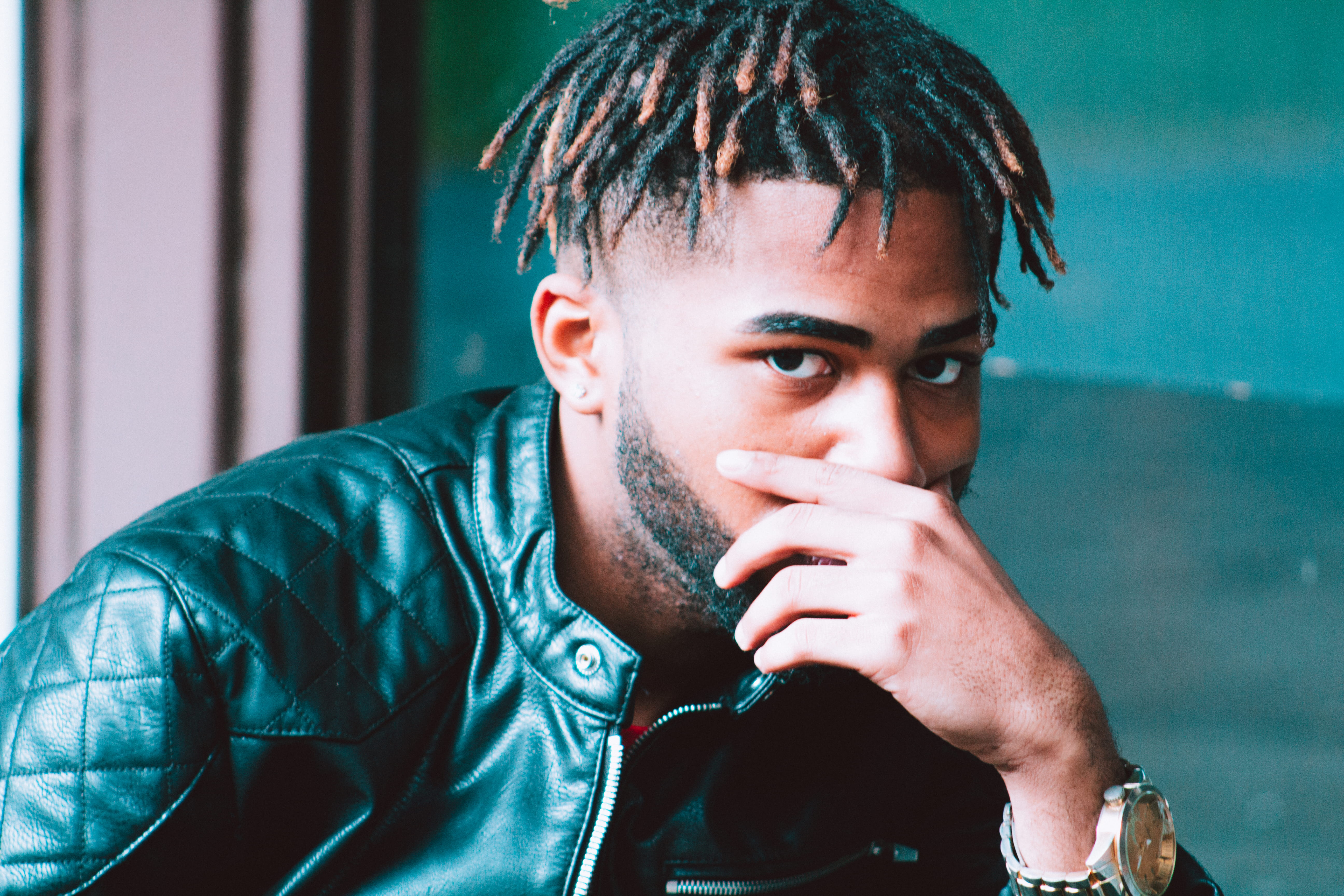 uzi, dreads, ghetto, hairstyle, modern, black, headshot, haircut, braids, shadows, cold, young adult, portrait, 5K, one person, young men, front view, HD Wallpaper