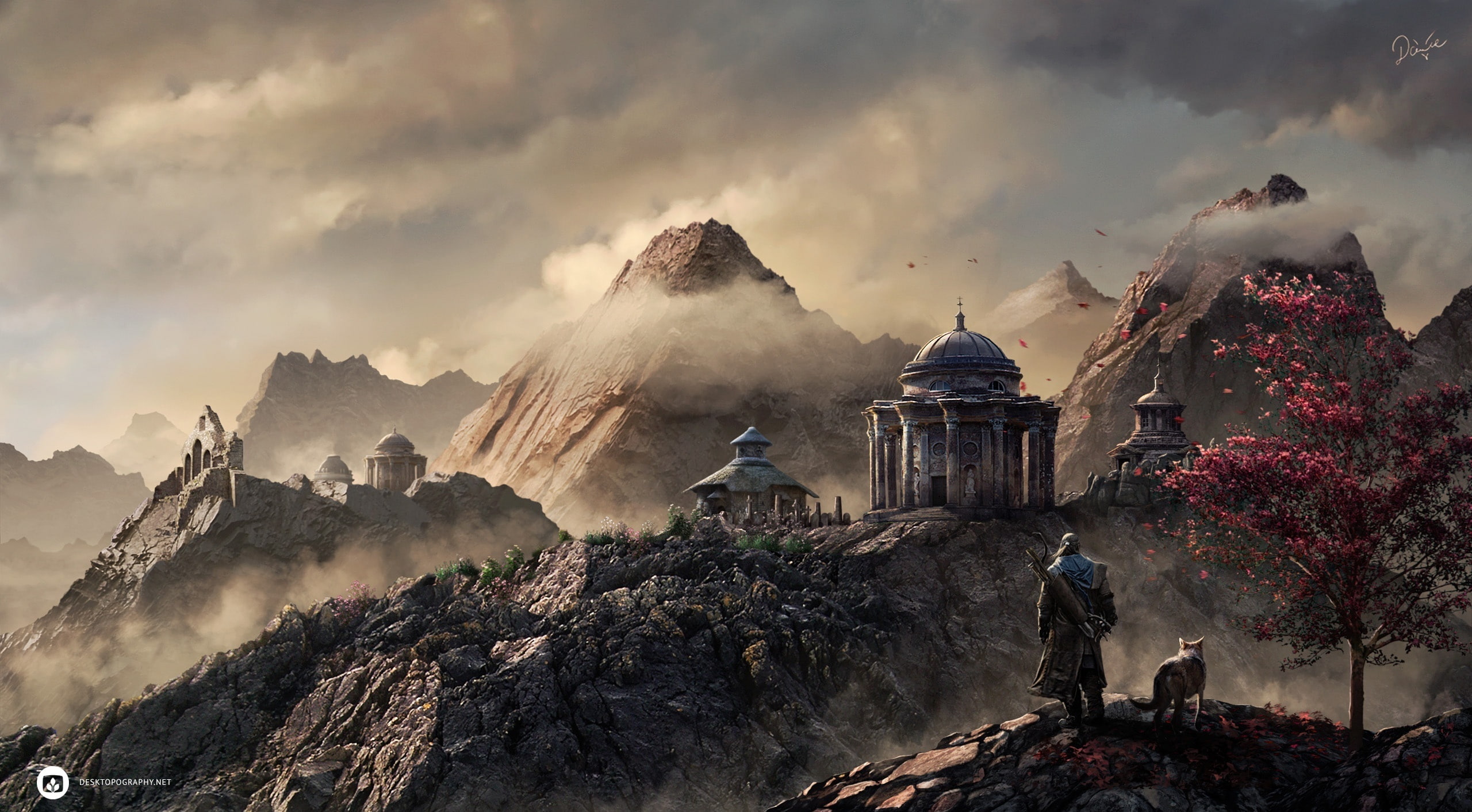 video game, photoshop, spirituality, exhibition, game, illustration, the past, Artistic, Fantasy, architecture, built structure, beauty in nature, digital art, HD Wallpaper