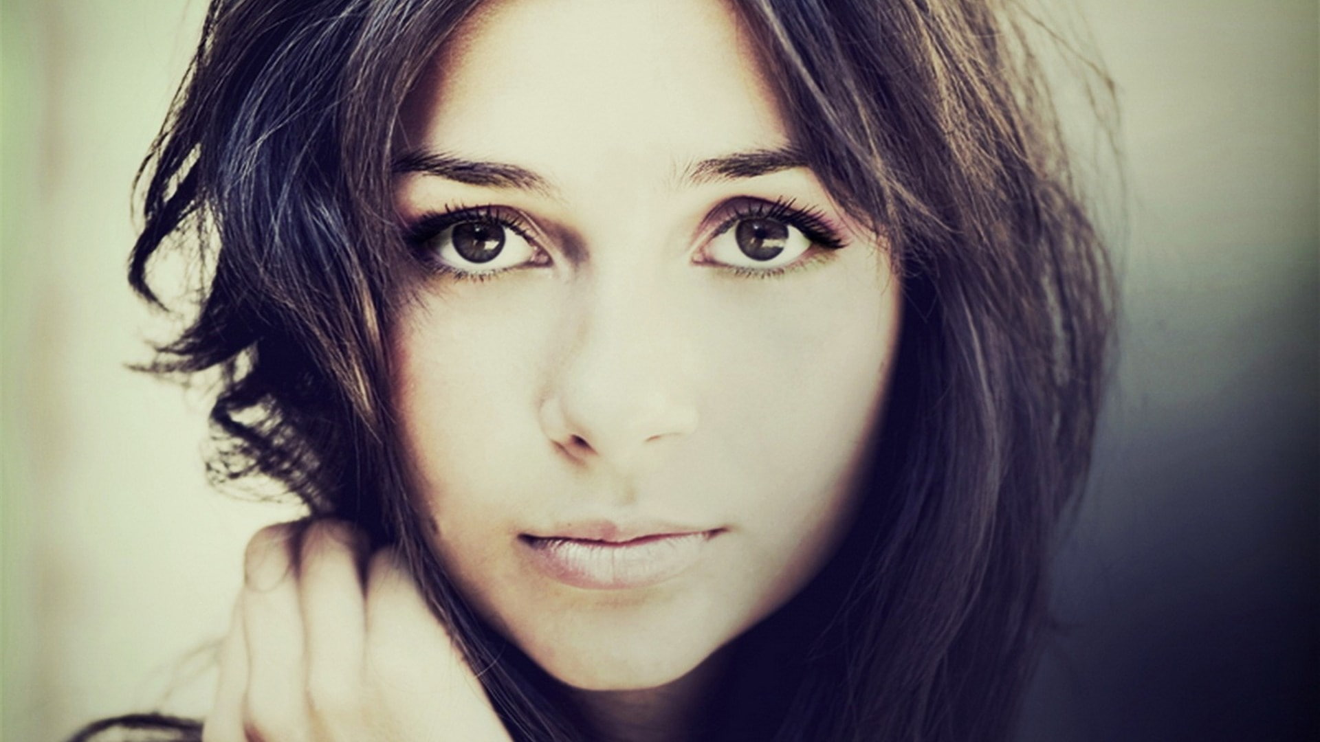 one person, human face, long hair, beauty, teenager, hot girl  hd widescreen 1920x1080, looking at camera, hair, brown hair, young adult, young women, 1080P, HD Wallpaper