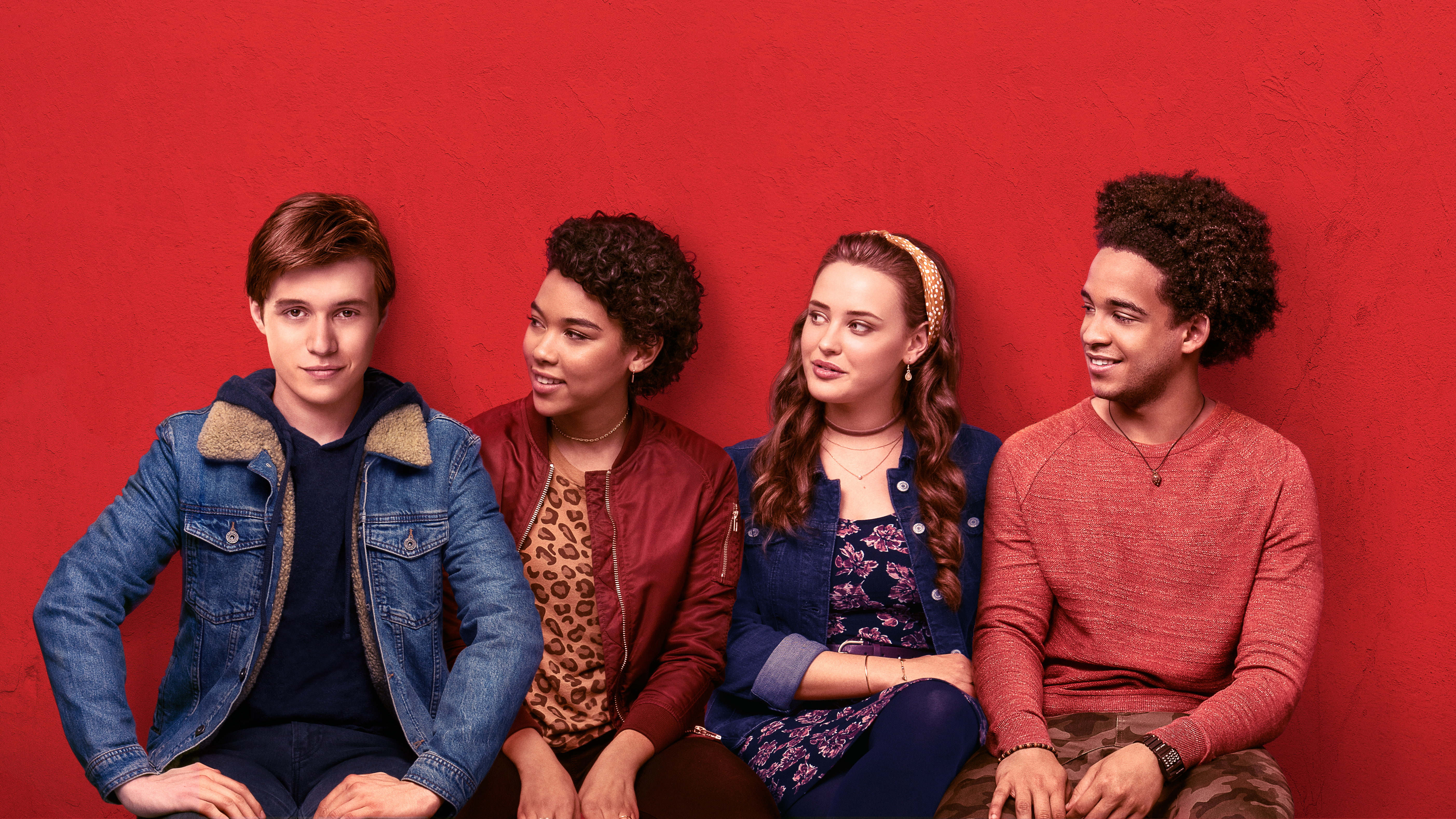togetherness, people, positive emotion, Nick Robinson, Katherine Langford, group of people, women, indoors, smiling, front view, men, 2018, teenager, young adult, HD Wallpaper