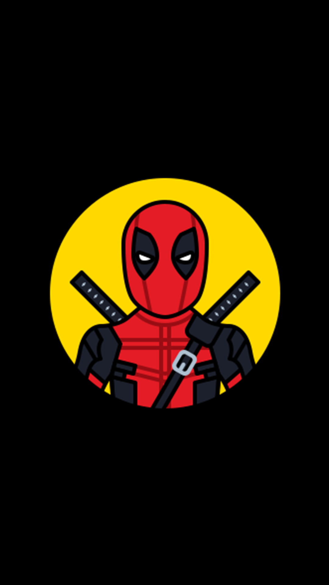 red, sign, looking, emotion, technology, yellow, studio shot, human body part, facial expression, Deadpool, single object, superhero, 1080P, people, black color, Phone HD Wallpaper