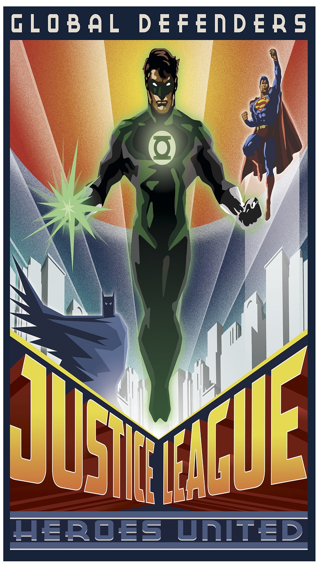 vintage, Green Lantern, Justice League, men, Batman logo, banner, 1080P, Flash, Superman, Phone HD Wallpaper