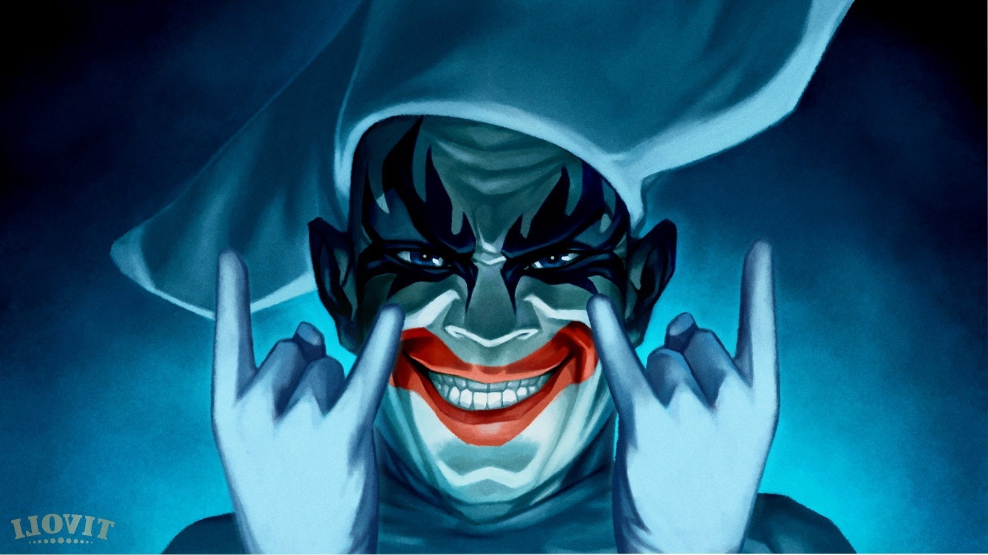 human face, looking at camera, spooky, horror, mask - disguise, fear, excitement, close-up, joker  download of hd, monster - fictional character, front view, HD Wallpaper