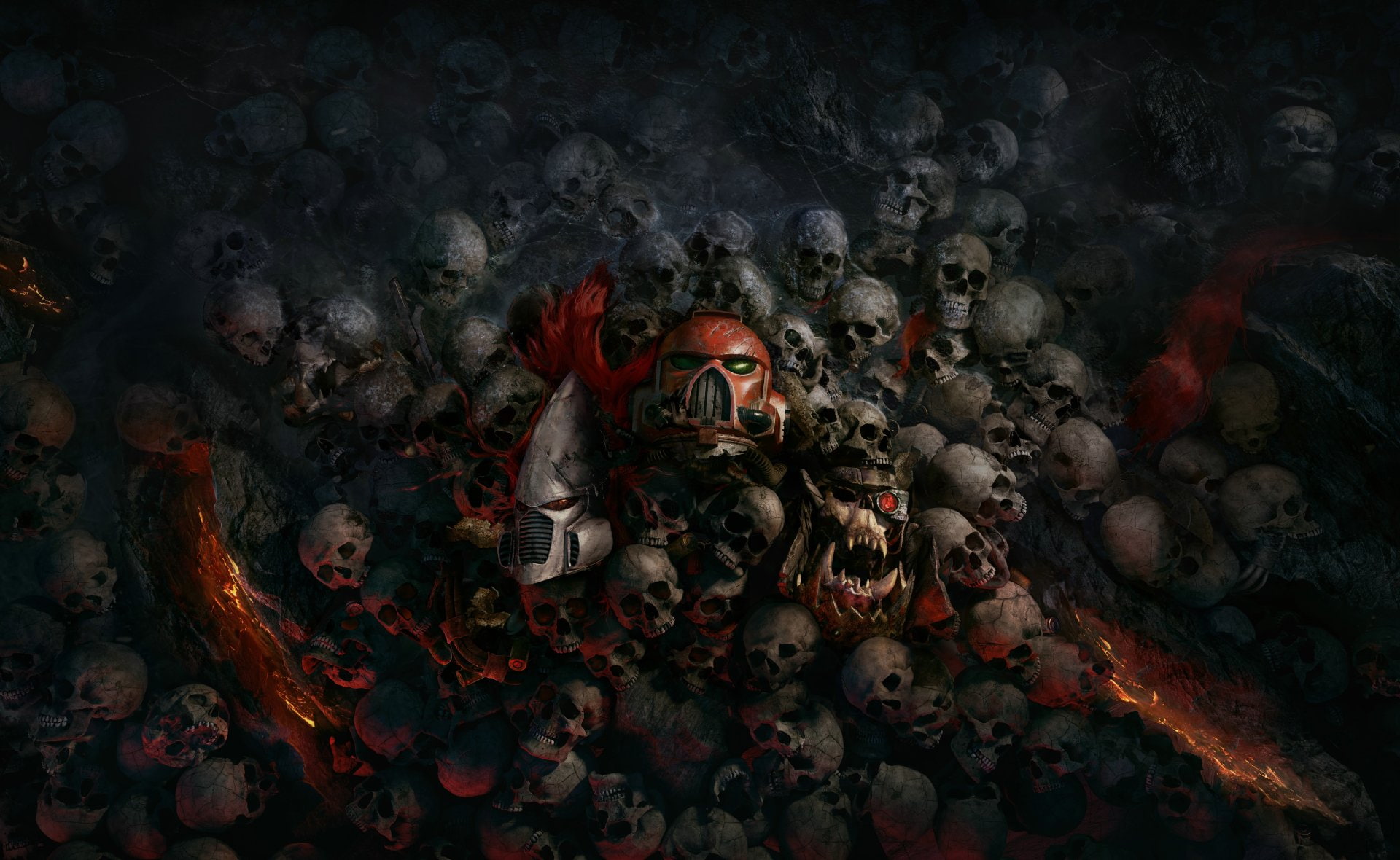 indoors, halloween, 1080P, representation, art and craft, spooky, horror, monster - fictional character, Warhammer 40,000: Dawn of War III, belief, fear, HD Wallpaper