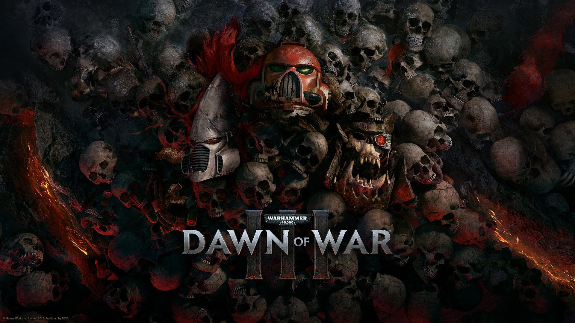 Warhammer, Dark, Skull, Warhammer 40,000: Dawn of War III, 1080P, HD Wallpaper