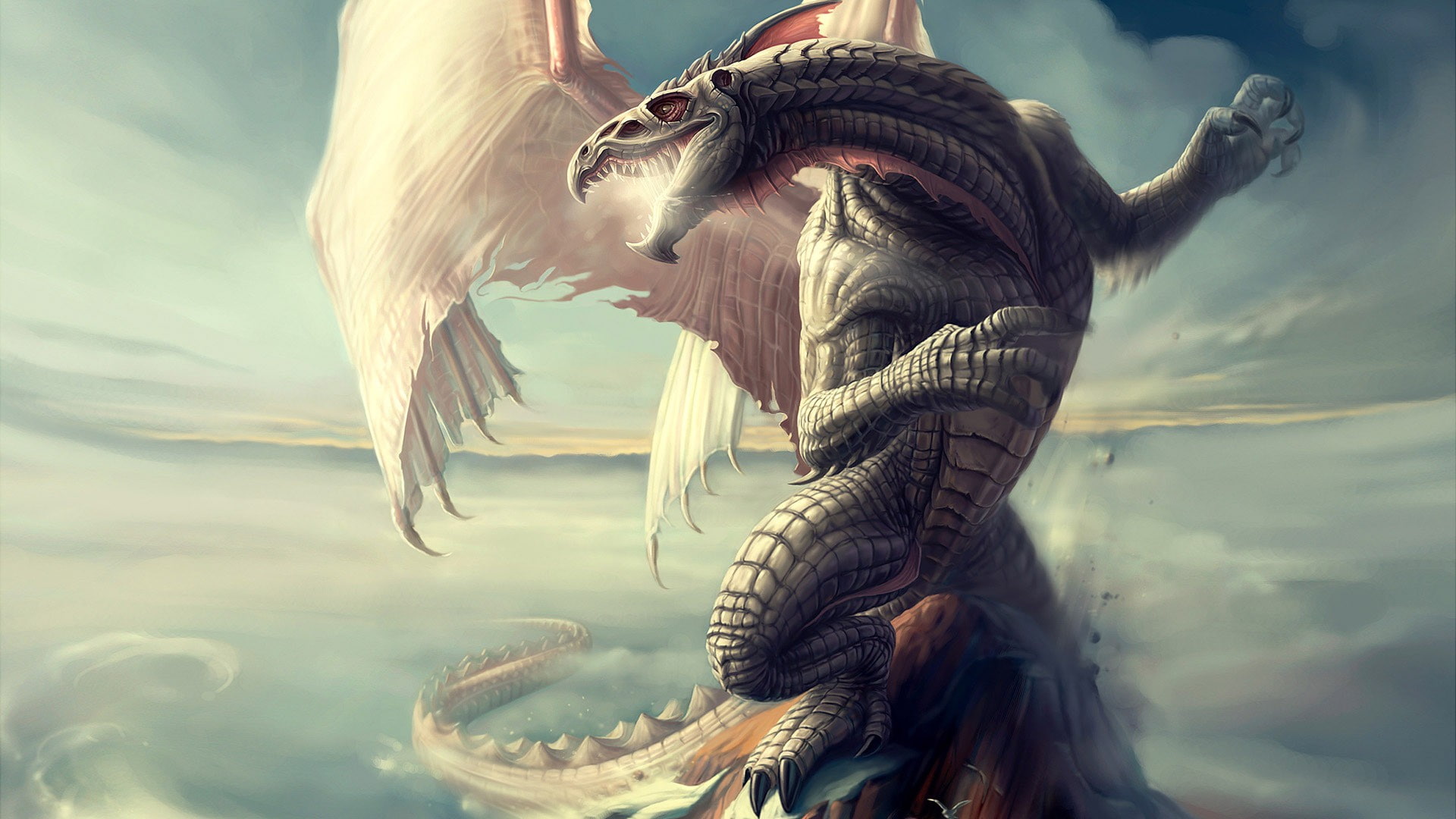1080P, nature, monsters, nights, neverwinter, mountains, art, x, neverwinter nights, hd, HD Wallpaper