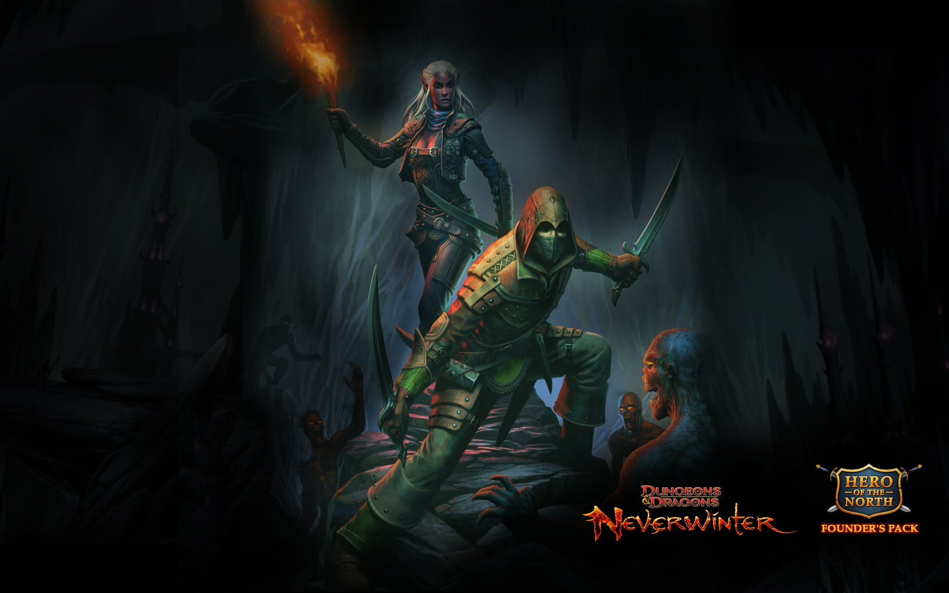 neverwinter, fighting, fantasy, nights, adventure, rpg, warrior, mmo, 1080P, HD Wallpaper