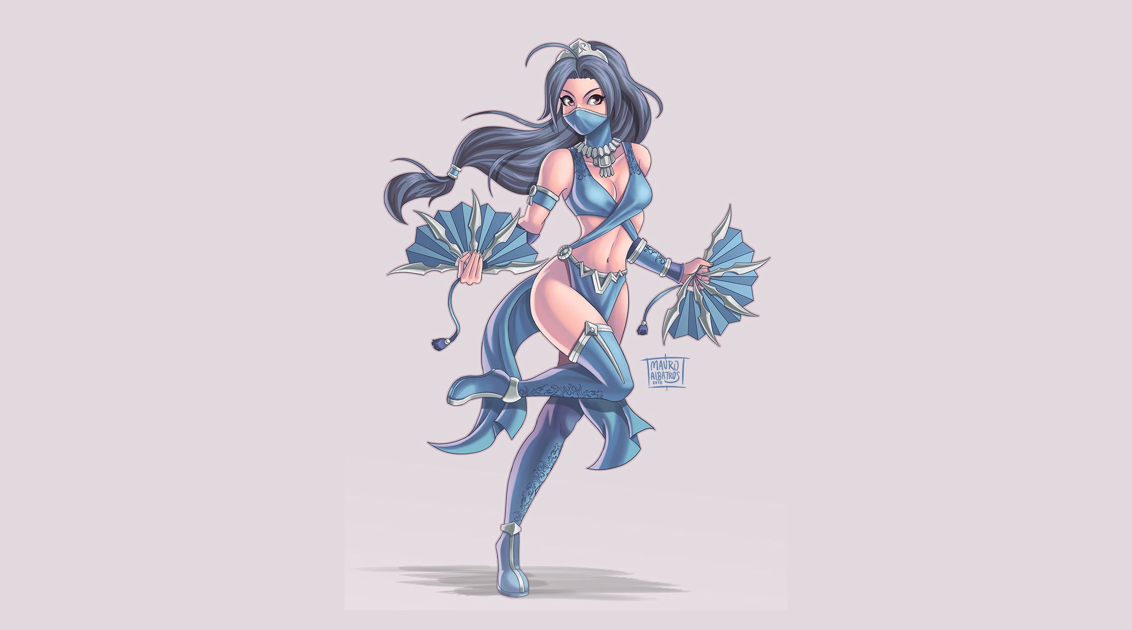 Kitana, Mortal Kombat, Mauro Albatros, 1080P, Illustration, by Mauro Albatros, Art, Artwork, Characters, HD Wallpaper