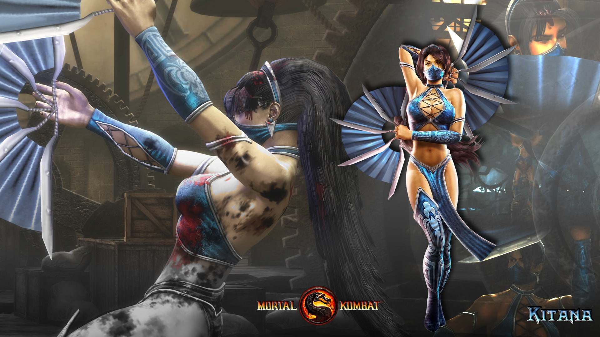 girls, mortal, warrior, 1080P, warriors, games, kitana, kombat, HD Wallpaper