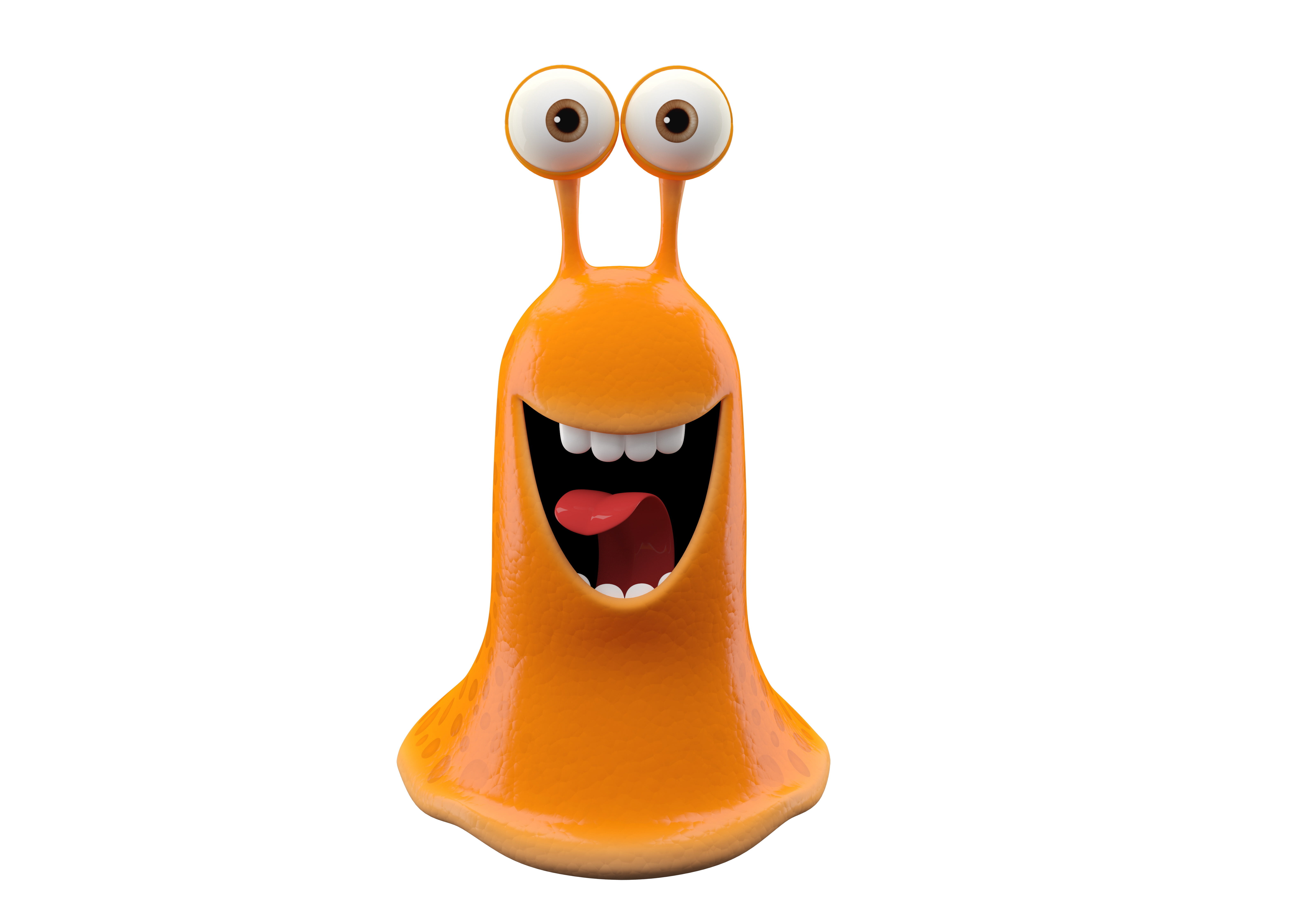 man made object, no people, orange monster slimy, indoors, joy, bottle, studio shot, orange monster slug, copy space, yellow, cut out, bright smiling monster on a white background, HD Wallpaper