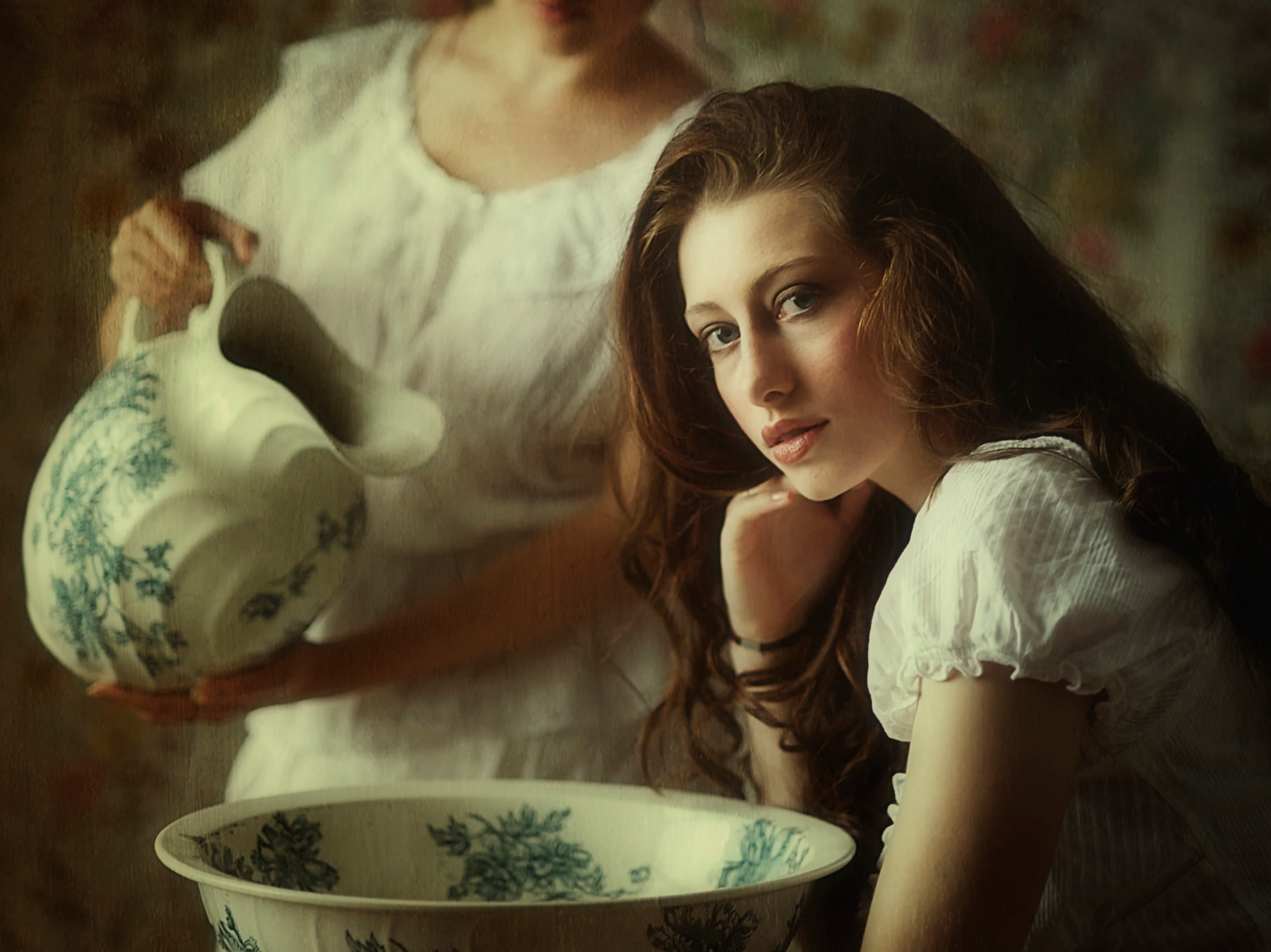 1080P, pitcher, girl, vintage, retro, Taz, HD Wallpaper