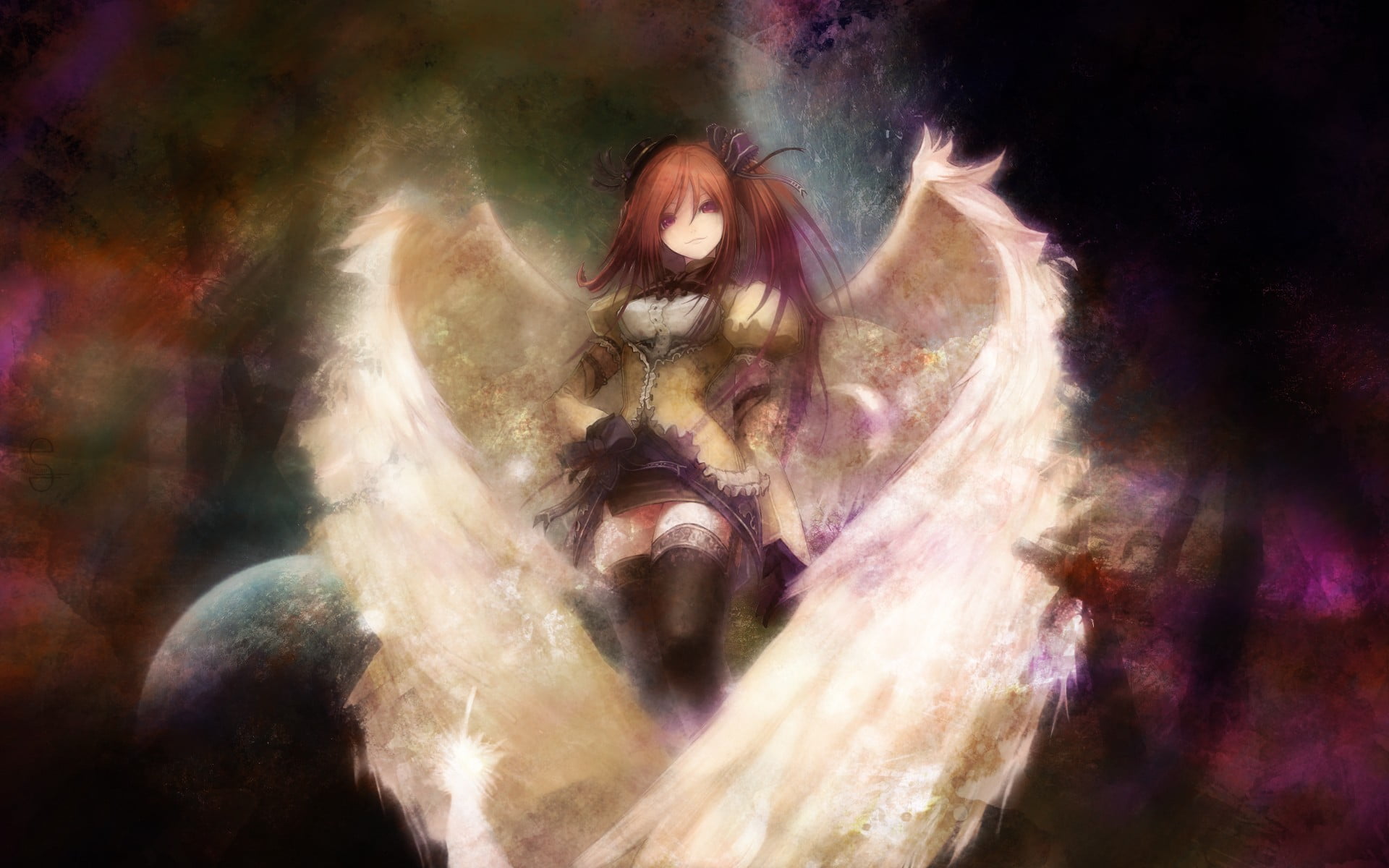 anime, stage costume, people, digital composite, mystery, emotion, nature, clothing, 1080P, artwork, motion, flowing, portrait, bizarre, ethereal, celebration, HD Wallpaper