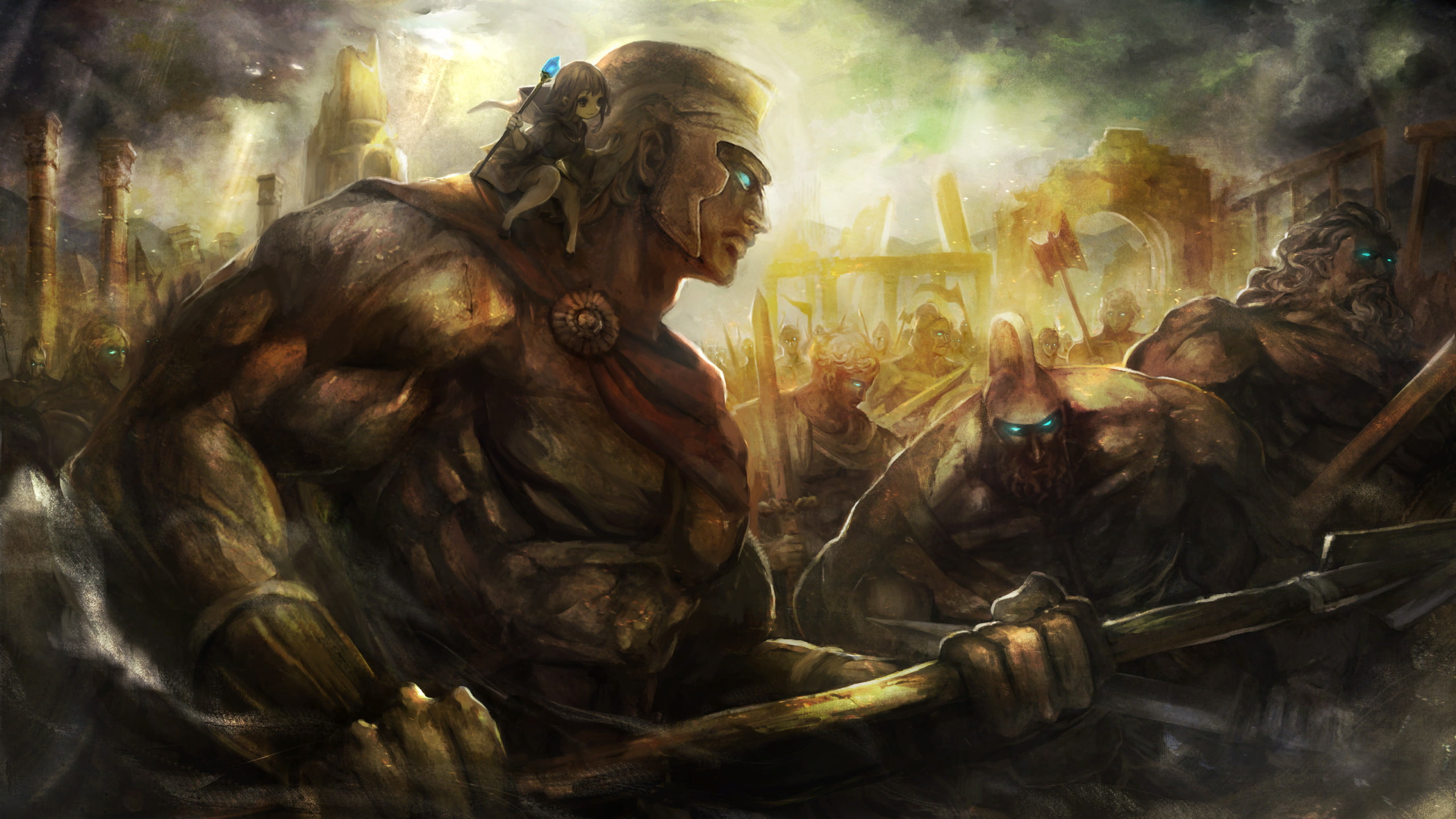 smoke - physical structure, art and craft, sculpture, Dragons Crown, spooky, monster - fictional character, outdoors, architecture, 2K, belief, celebration, HD Wallpaper