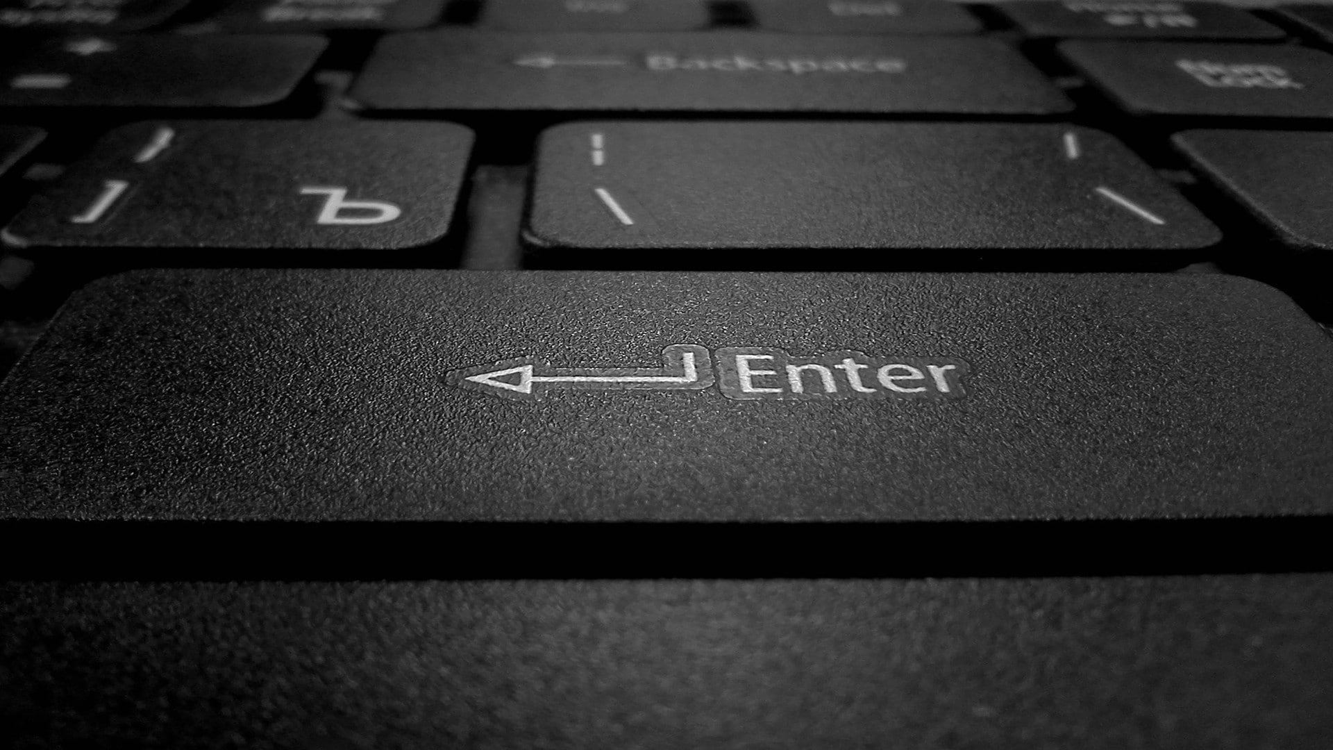 1080P, keyboards, computer, monochrome, HD Wallpaper